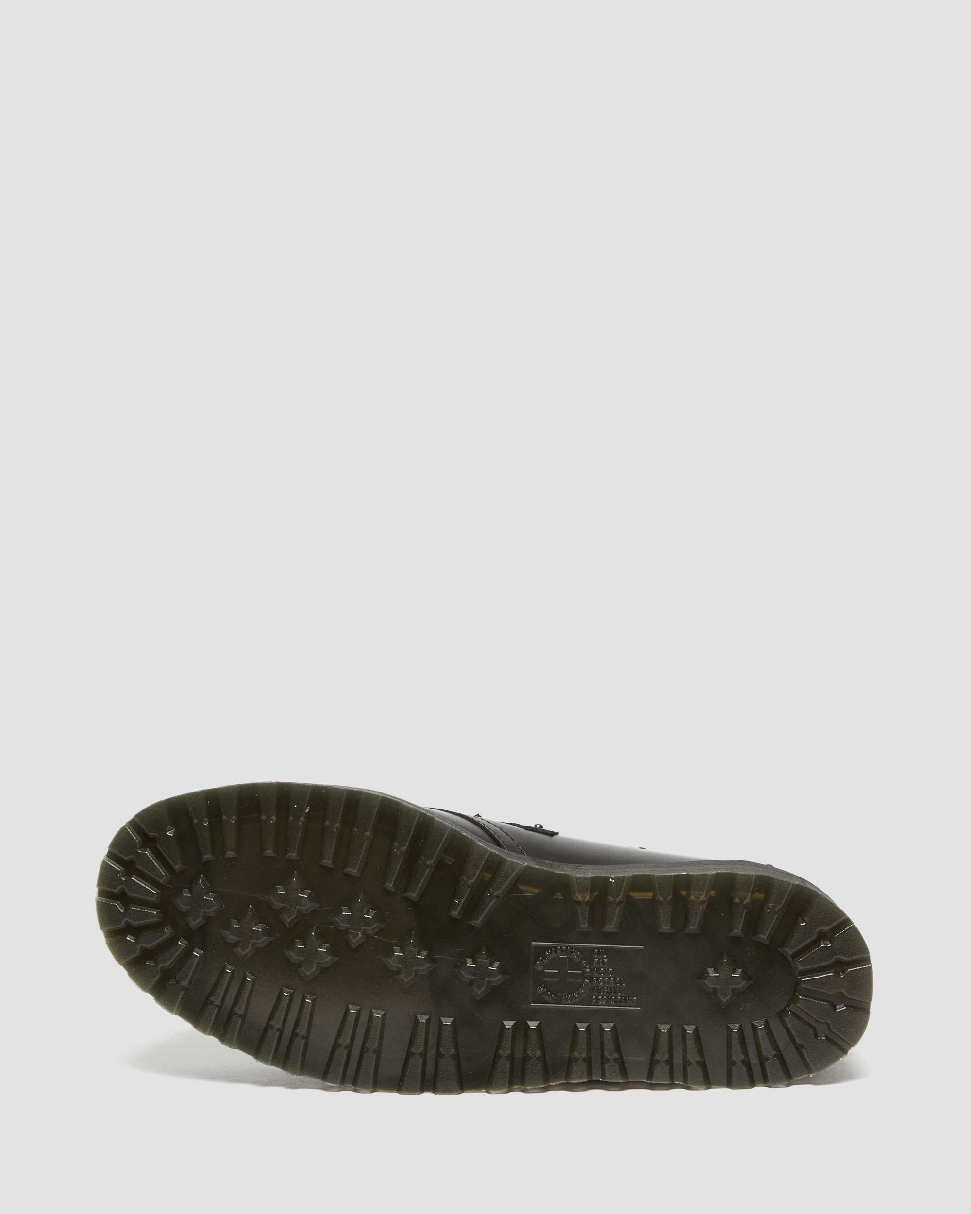 Zapatos con plataforma Creepers Ramsey de piel Smooth tejida in Negro