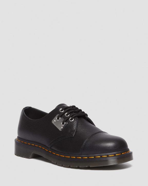 1461 Toe Plate Lunar Leather Oxford Shoes in Black | Dr. Martens 1461 Toe Plate Lunar Leather Oxford Shoes in Black | Dr. Martens