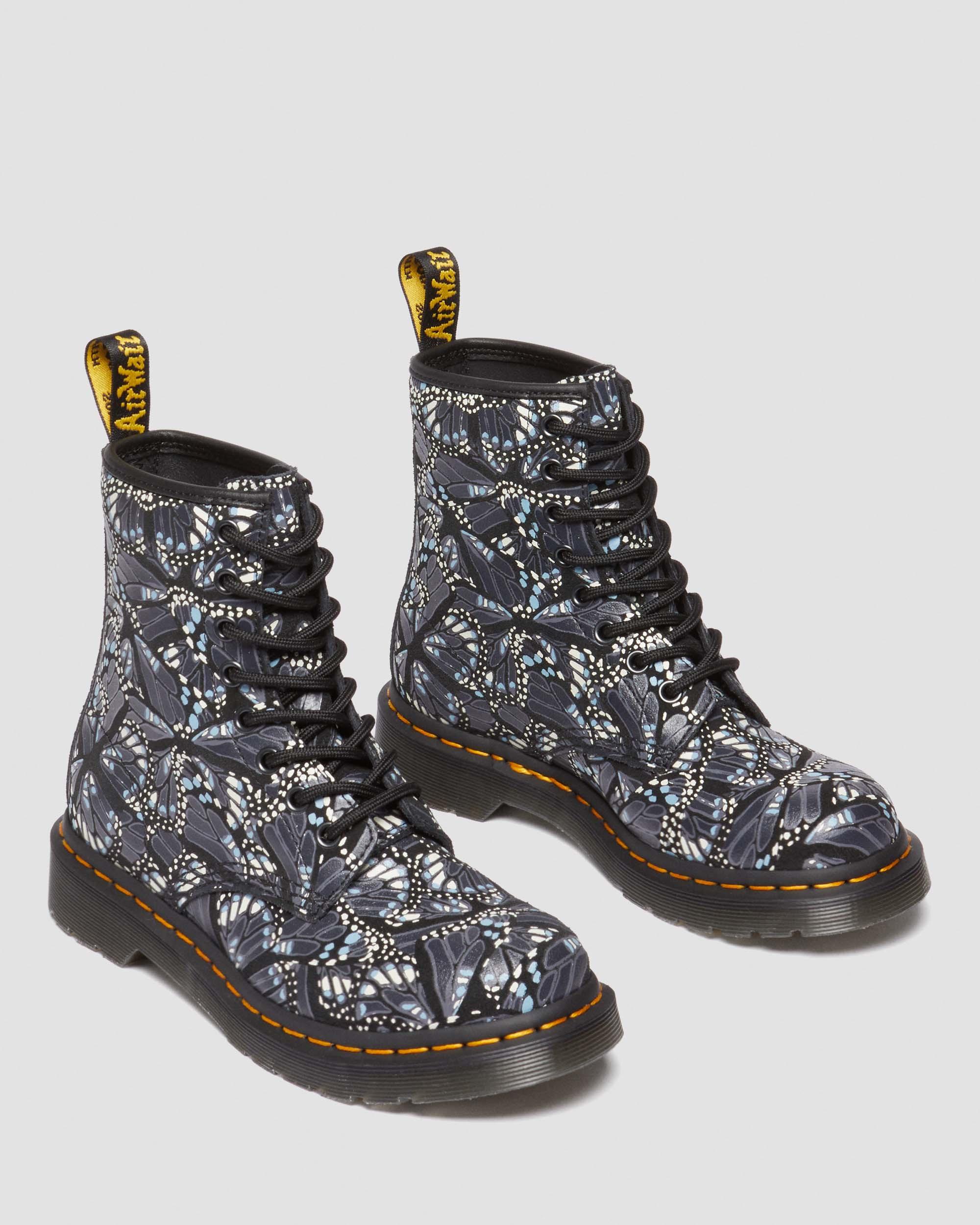 1460 Women's Butterfly Print Suede Lace Up Boots