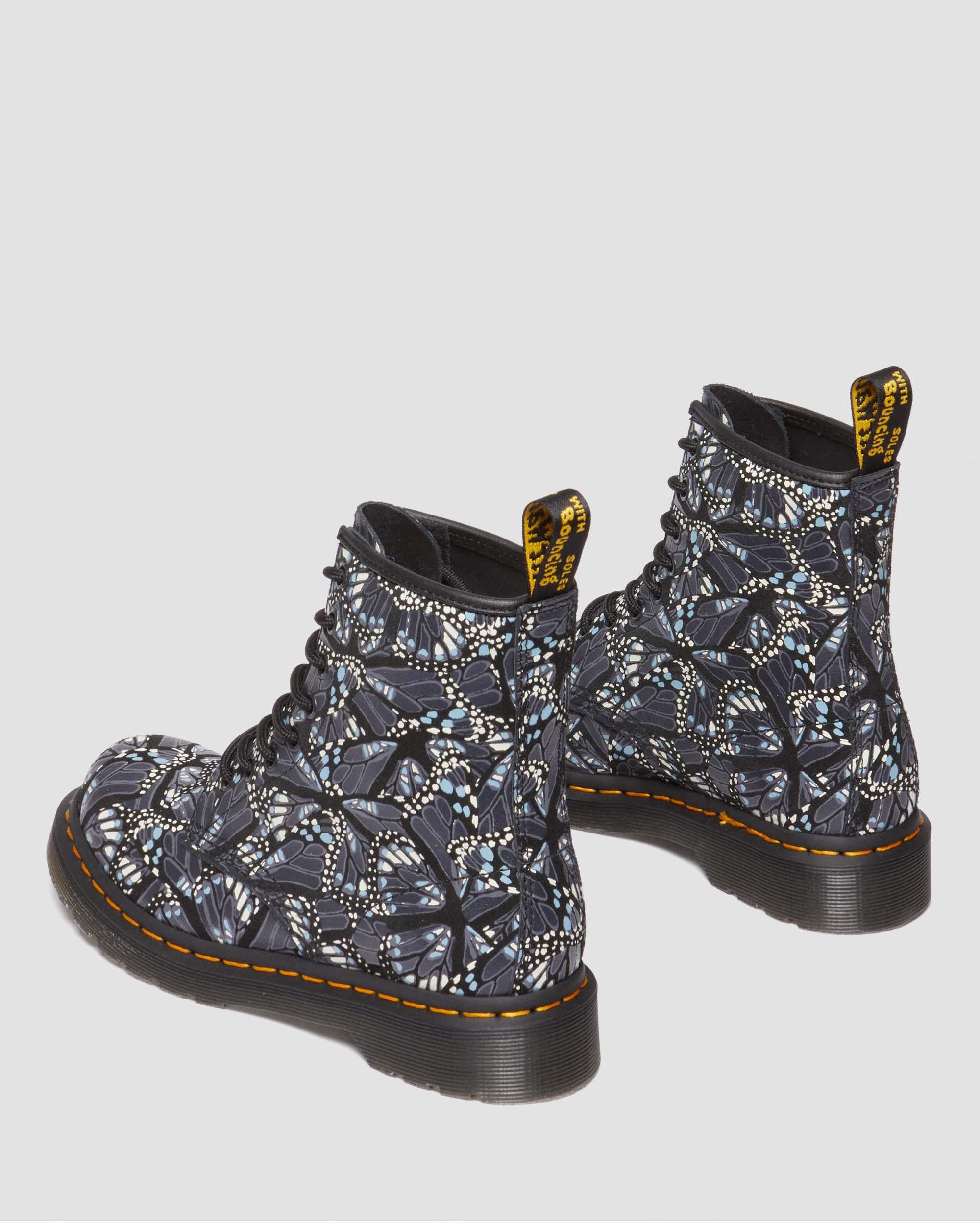 1460 Women's Butterfly Print Suede Lace Up Boots