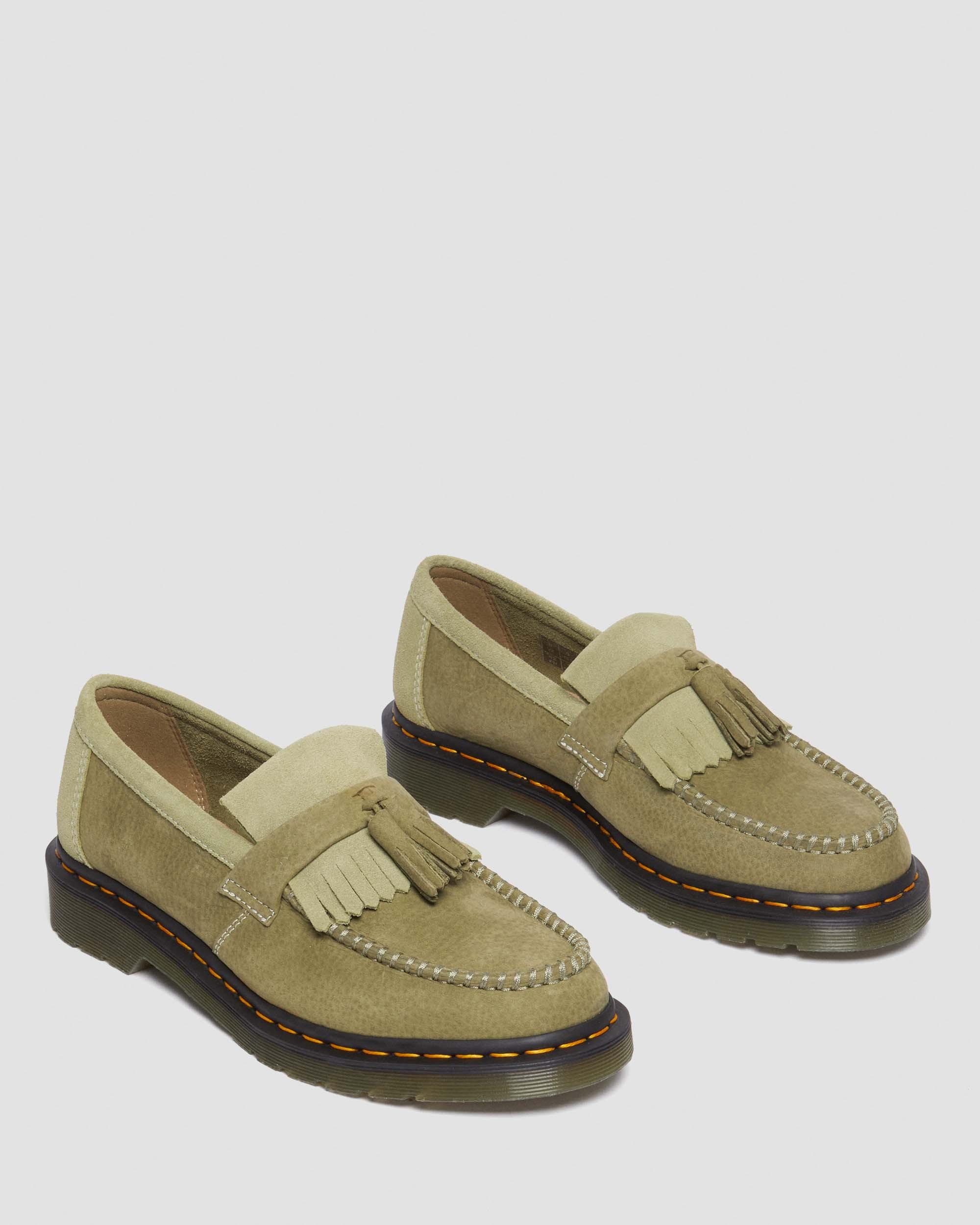 Shop Dr. Martens' Herren Adrian Tumbled Nubuck Leder Tassel Loafer In Grün