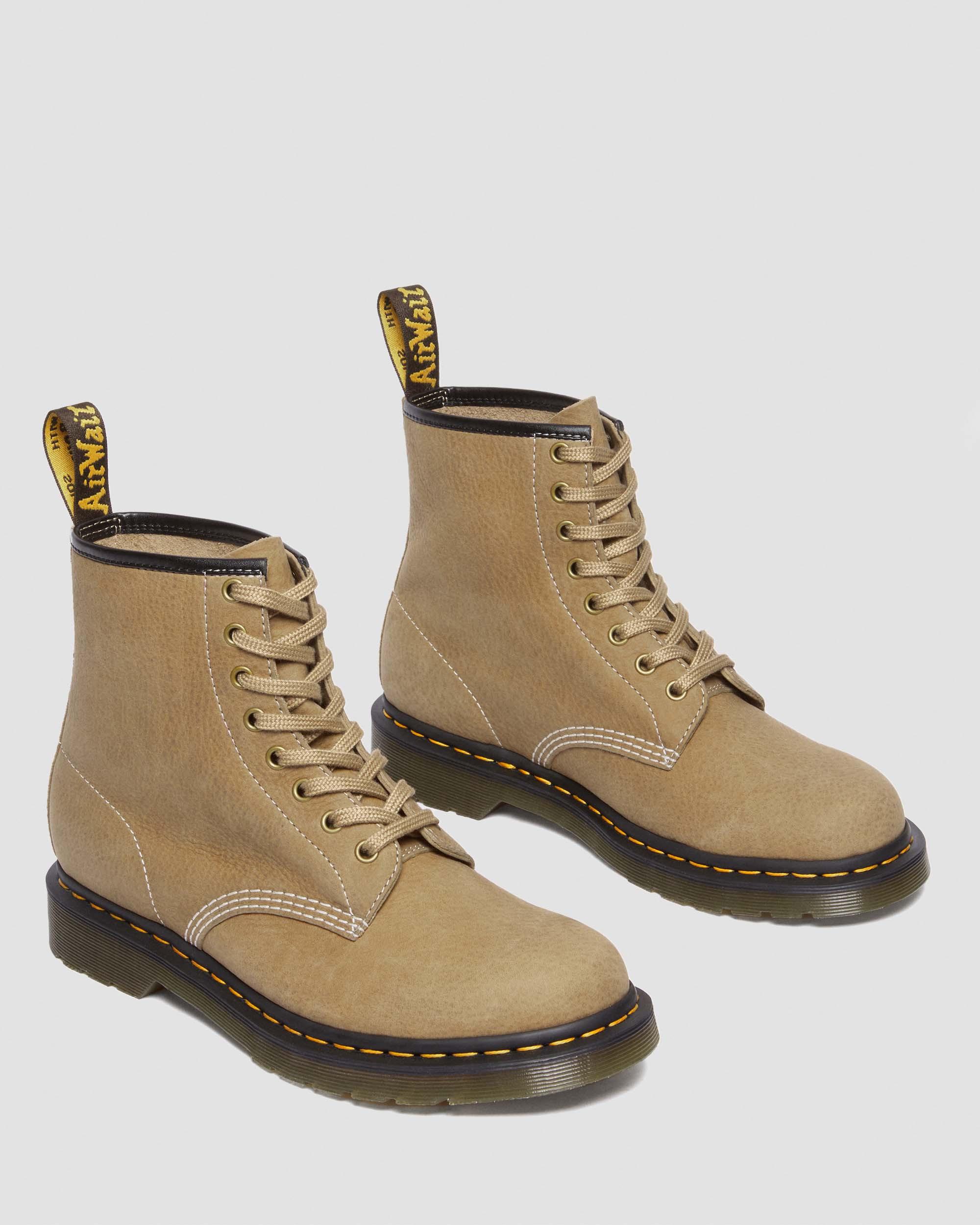 Shop Dr. Martens' 1460 Tumbled Nubuck Leather Lace Up Boots In Bräunen/braun