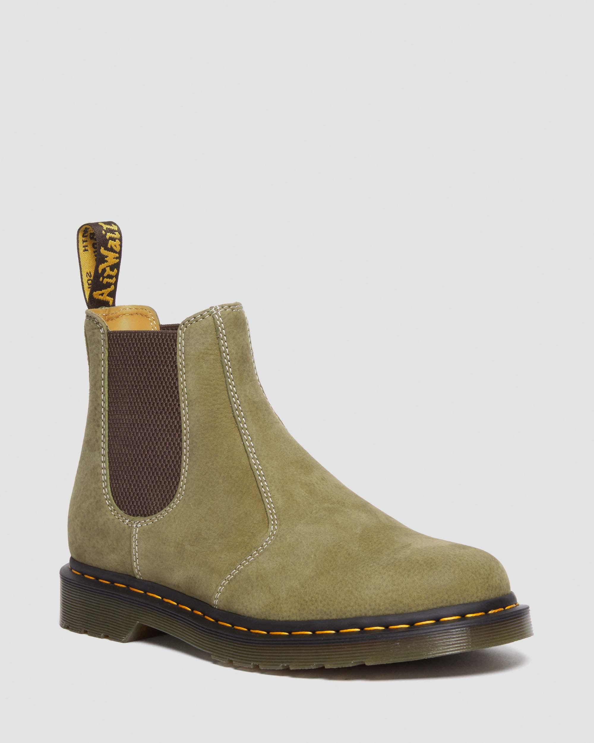 Dr. Martens' 2976 Tumbled Nubuck Leather Chelsea Boots In Grün