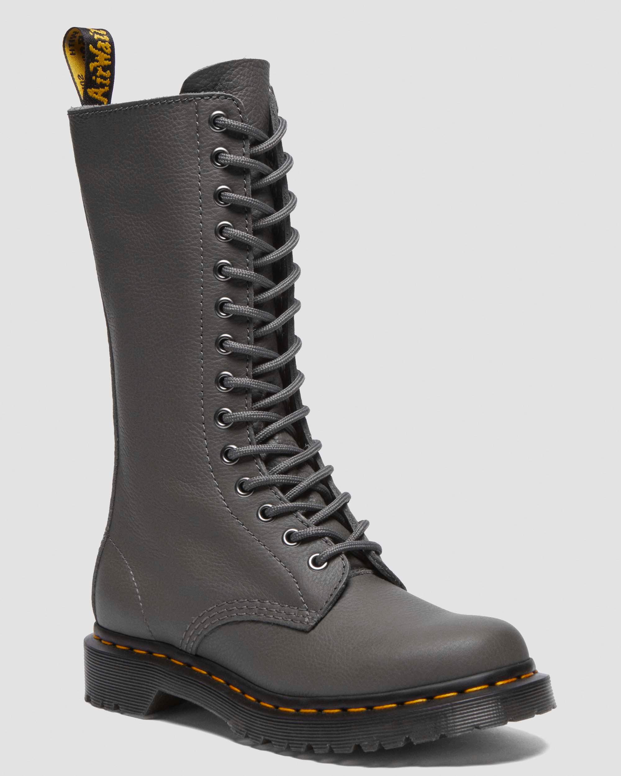 1B99 Virginia Leather Mid Calf Boots in Black Dr. Martens