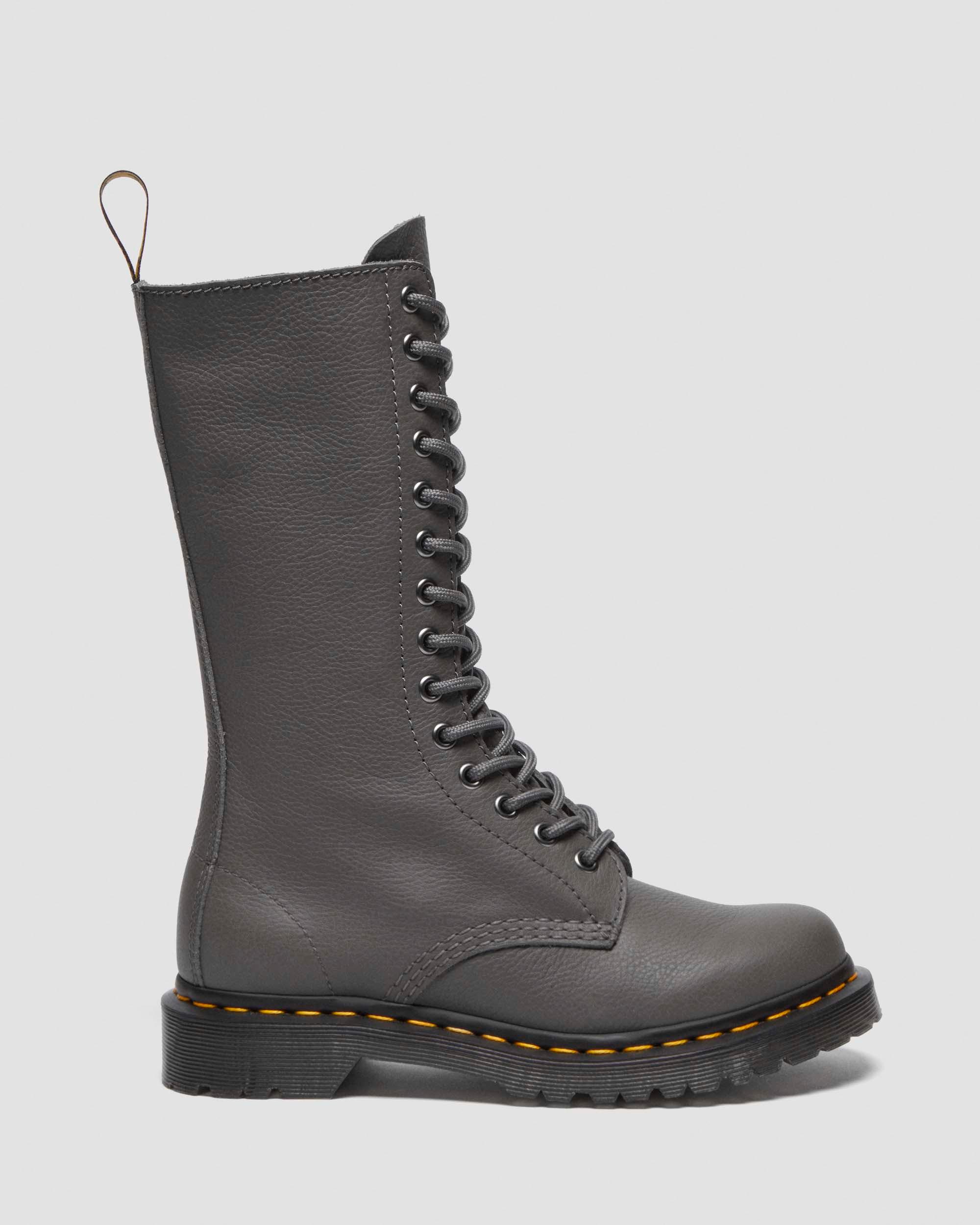 1B99 Virginia Leather Mid Calf Boots in Gunmetal | Dr. Martens™