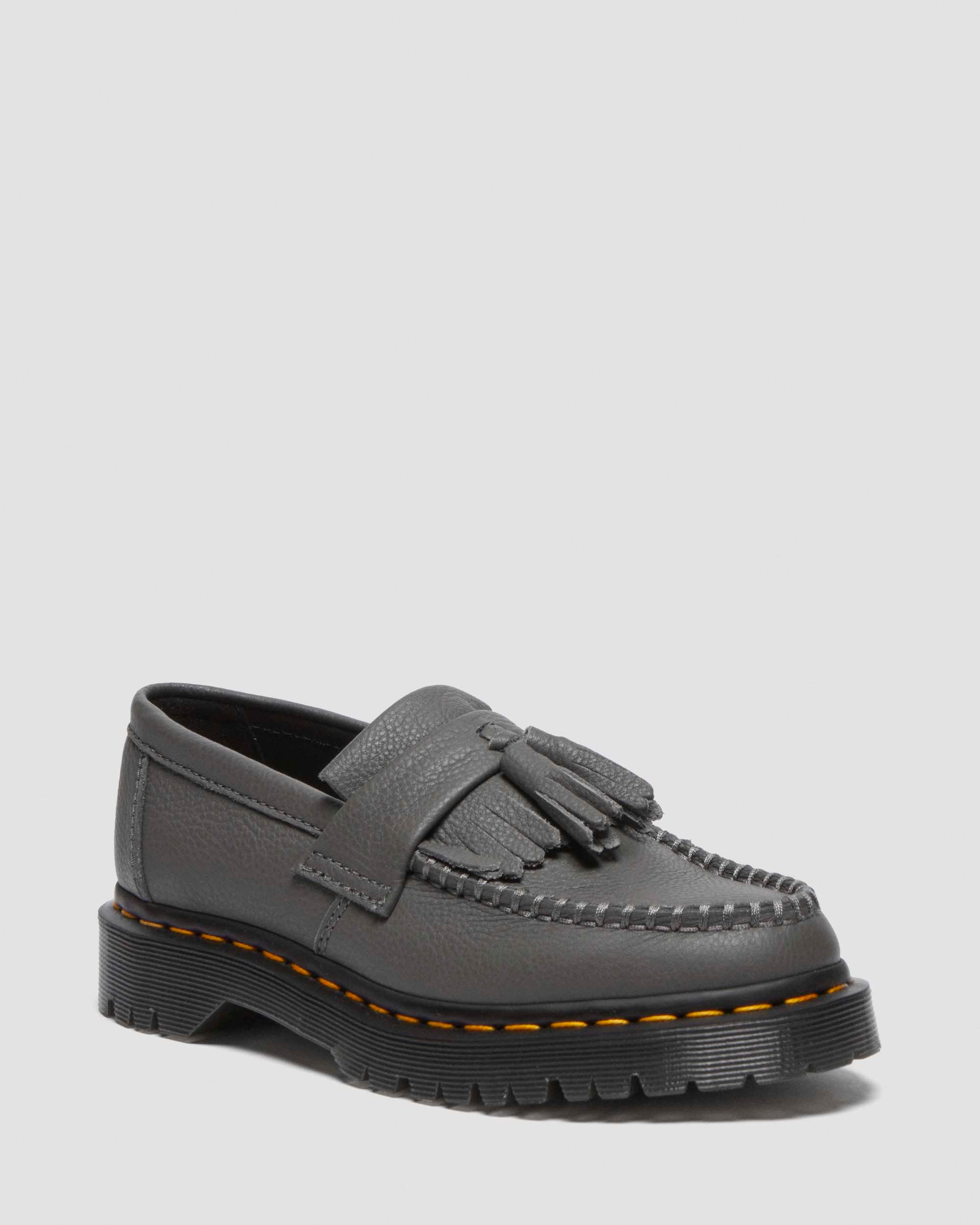 Adrian Women s Virginia Leather Tassel Loafers in Gunmetal Dr. Martens