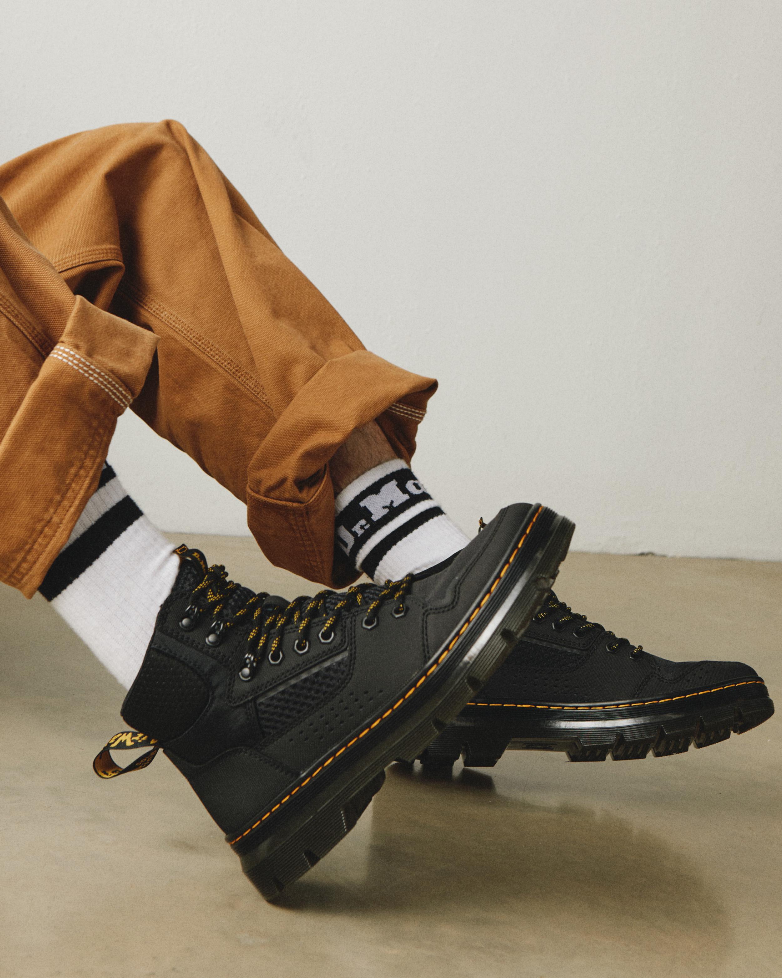 Rilla Lace Up Utility Boots in Black