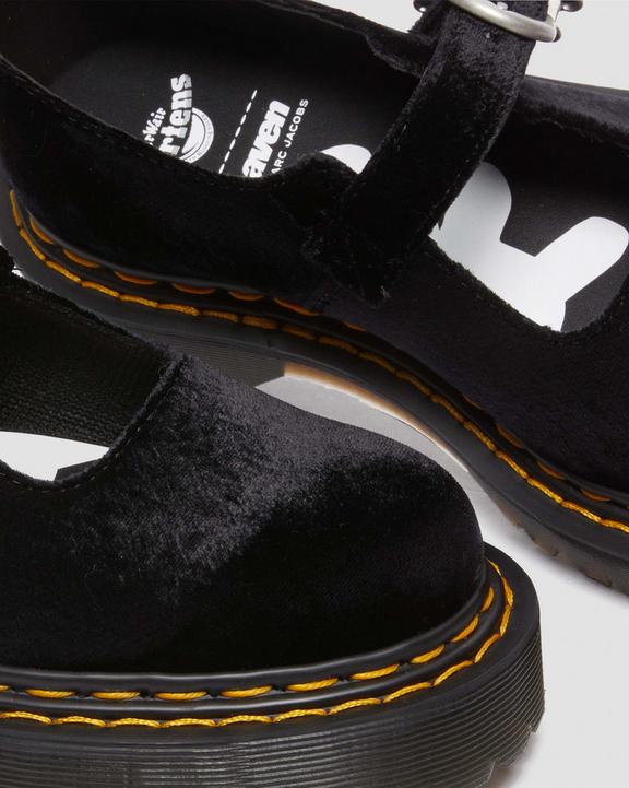 Addina Heaven by Marc Jacobs Velvet Shoes in Black | Dr. Martens