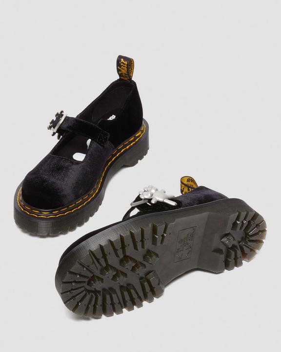Addina Heaven by Marc Jacobs Velvet Shoes in Black | Dr. Martens Addina Heaven by Marc Jacobs Velvet Shoes in Black | Dr. Martens