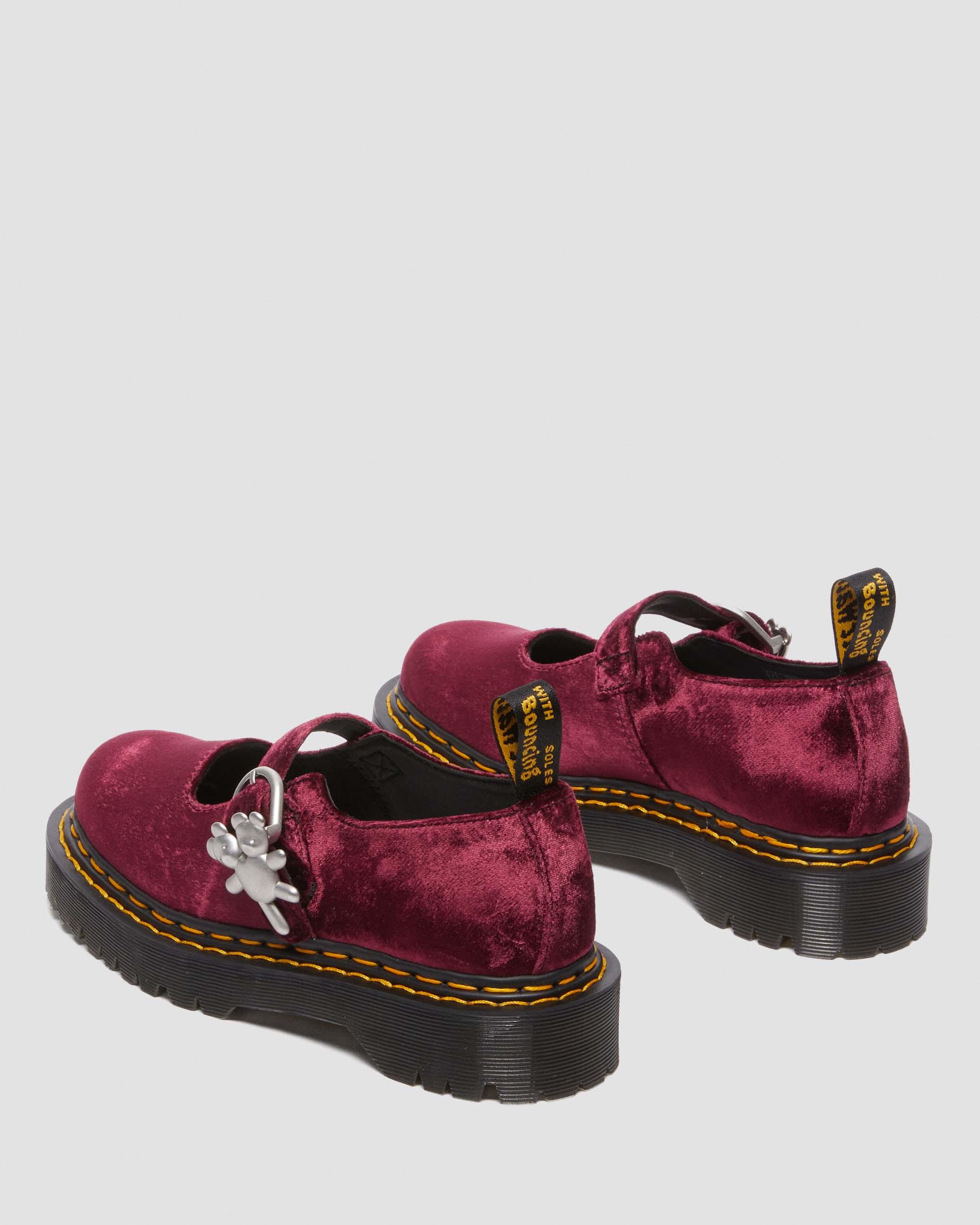 Addina Heaven by Marc Jacobs Velvet Shoes in Cherry Red