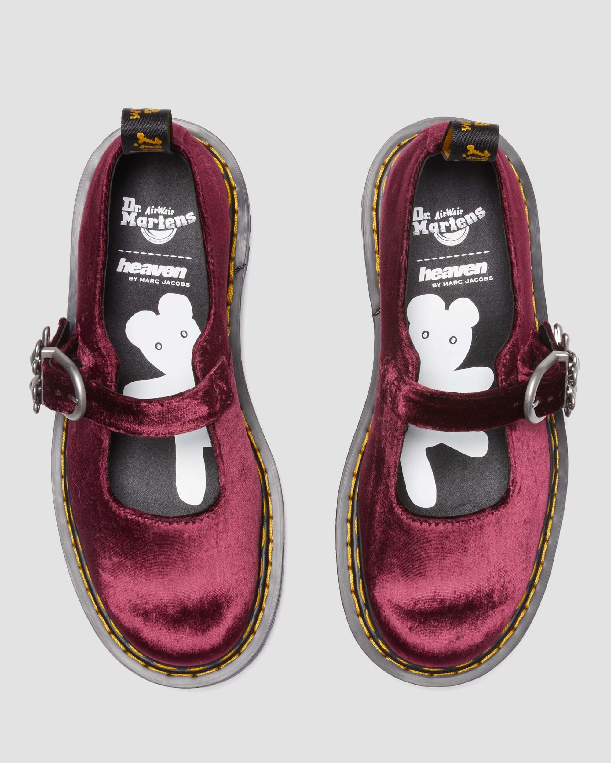 Addina Heaven by Marc Jacobs Velvet Shoes in CHERRY RED | Dr. Martens™