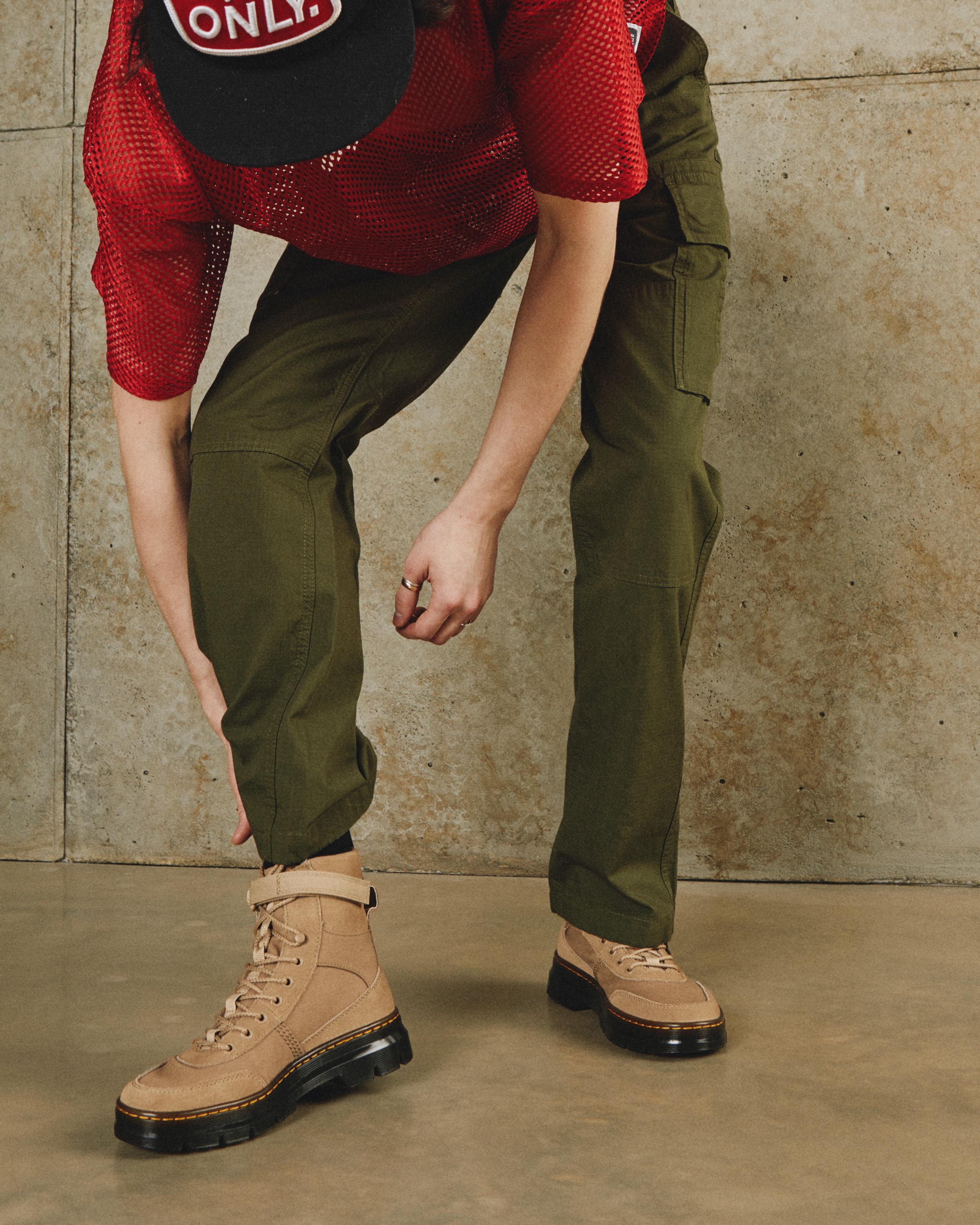 Combs Tech Canvas & Suede Utility Boots in Savannah Tan