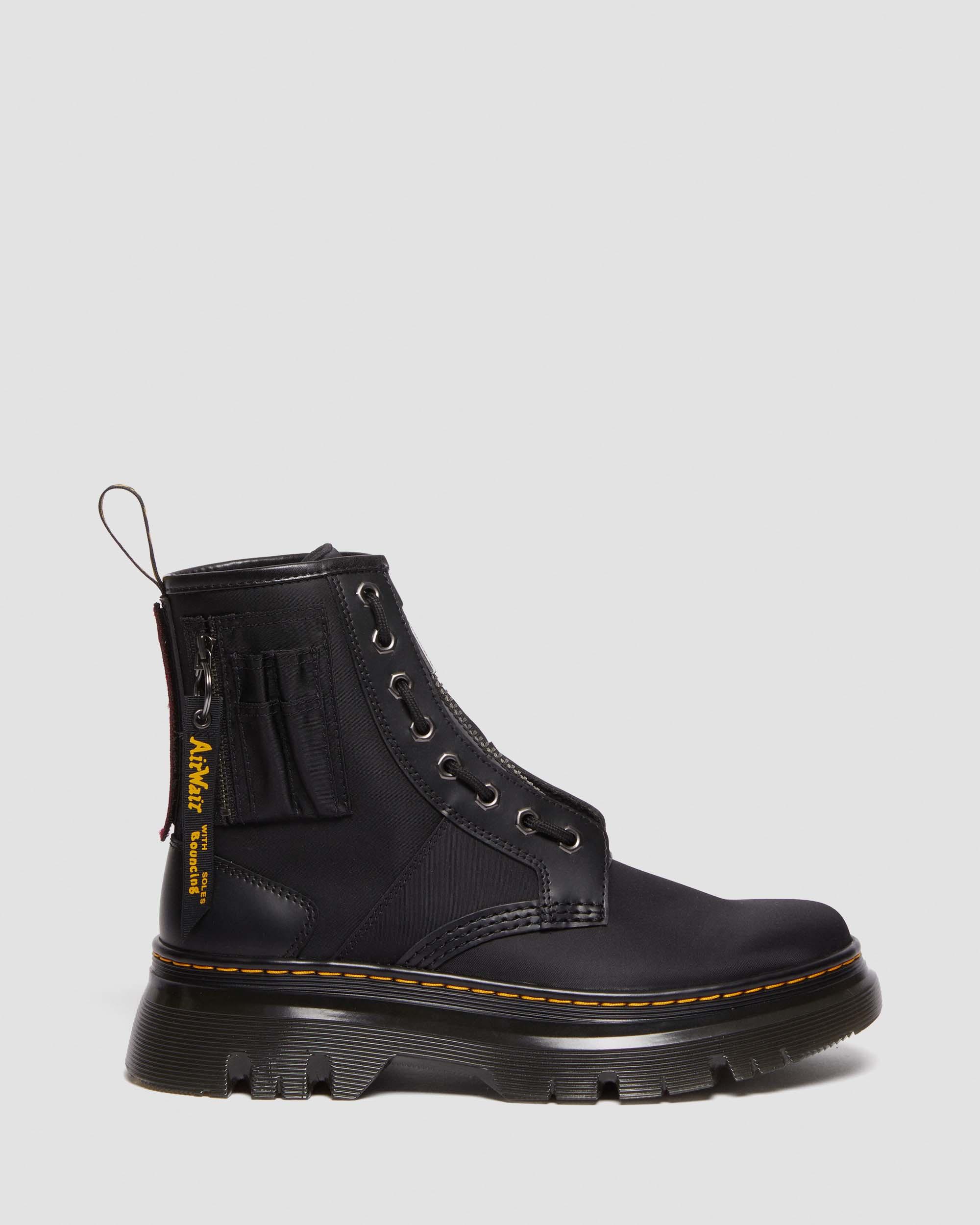 Tarik Alpha Industries Leather & Nylon Utility Boots in BLACK | Dr