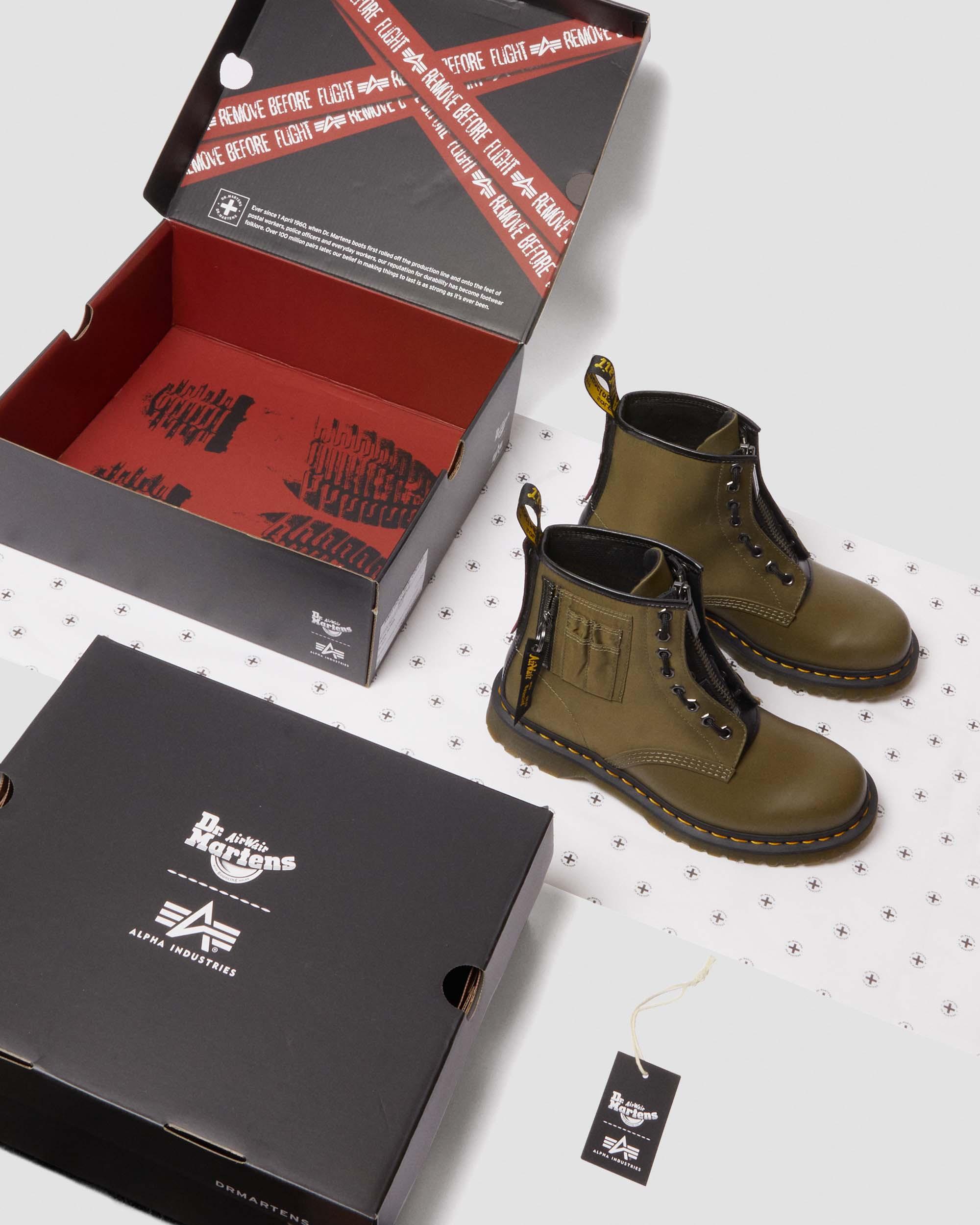 1460 BEN ALPHA INDUSTRIES LEDER & NYLON STIEFEL