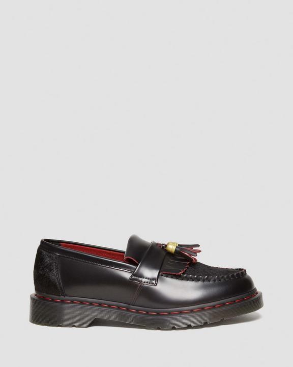 Adrian Year of the Dragon Hair-On Tassel Loafers in Black Adrian Year of the Dragon Hair-On Tassel Loafers in Black
