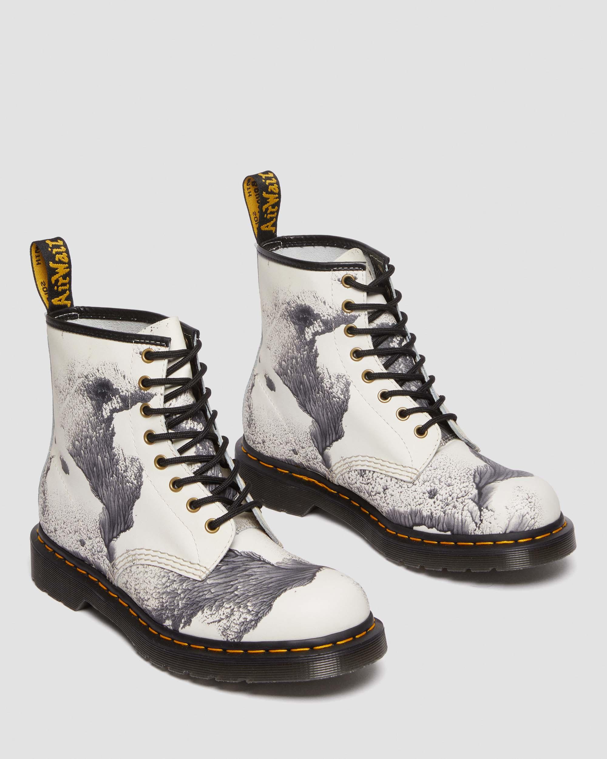 1460 Tate Decalcomania Backhand Leather Lace Up Boots1460 Tate 'Decalcomania' Backhand Leather Lace Up Boots Dr. Martens