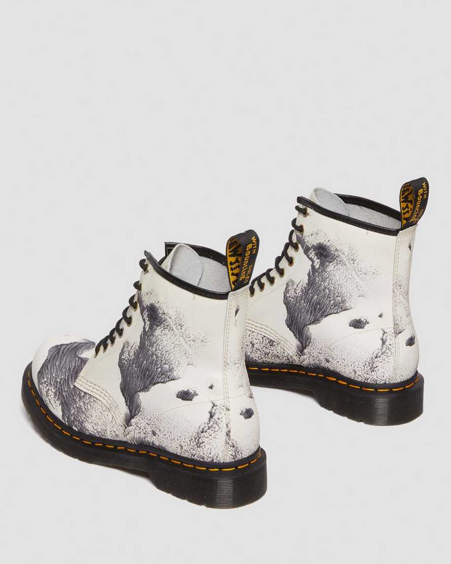 Dr. Martens' 1460 Tate Decal Boot In Decalcomania, Women's At Urban Outfitters In Black,multi,printed