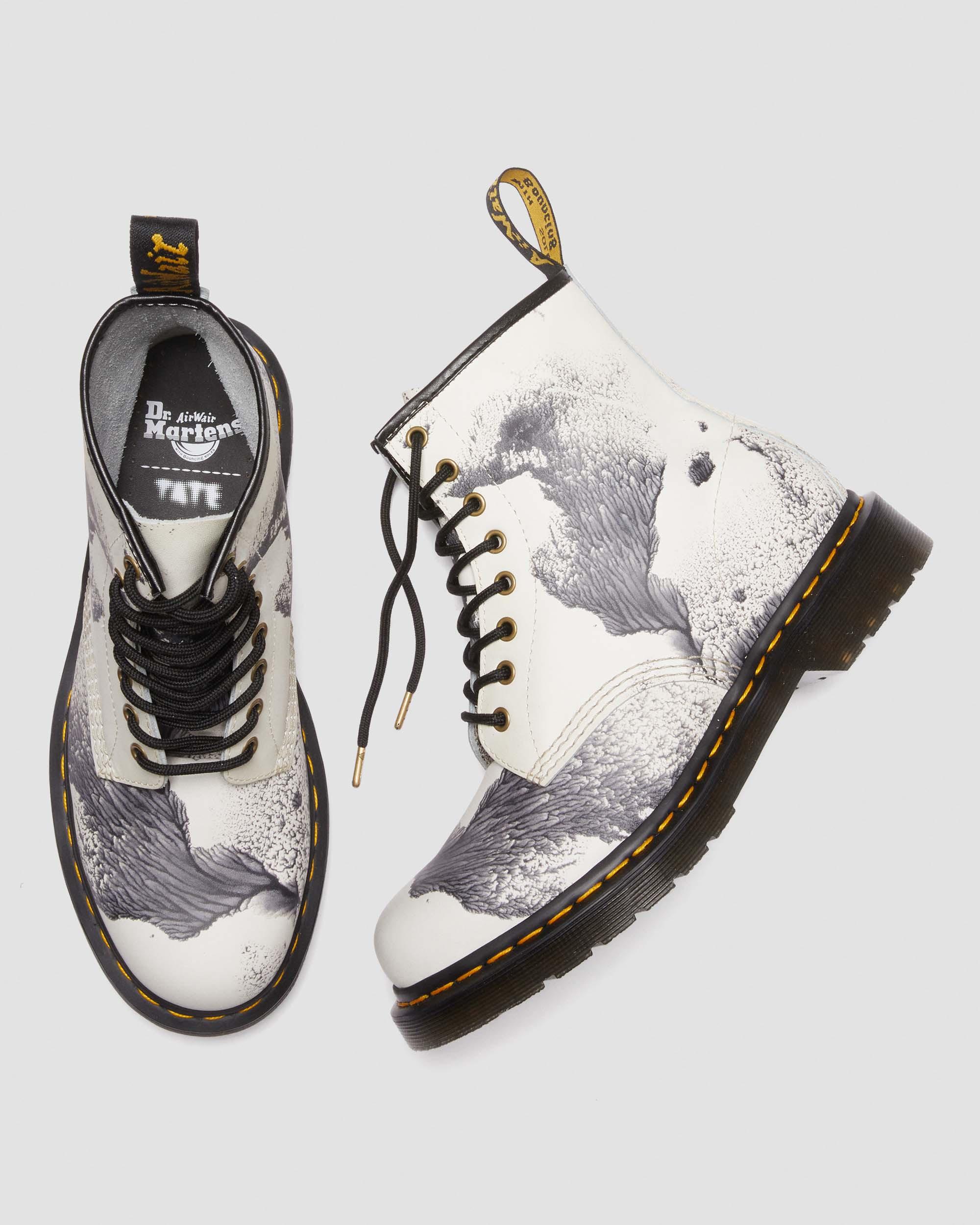 Shop Dr. Martens' 1460 Tate 'decalcomania' Backhand Leather Lace Up Boots In Black,multi,printed