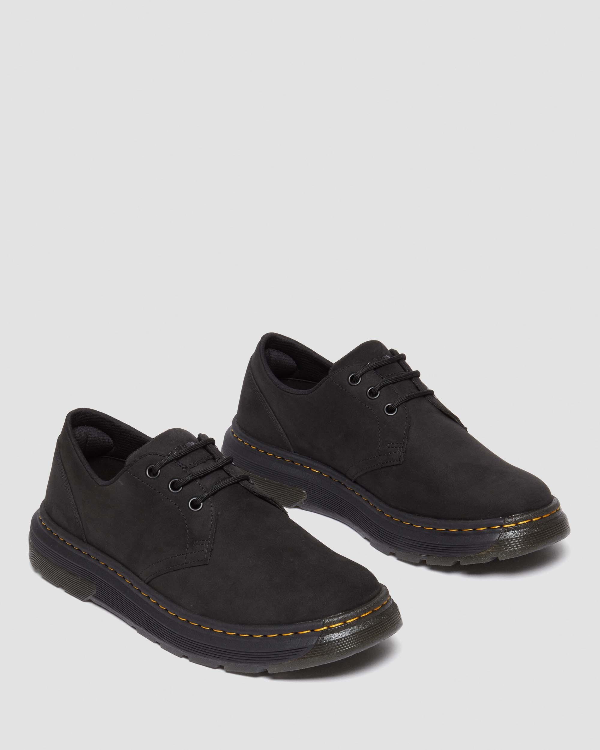 Shop Dr. Martens' Crewson Lo Buffbuck Leather Casual Shoes In Black