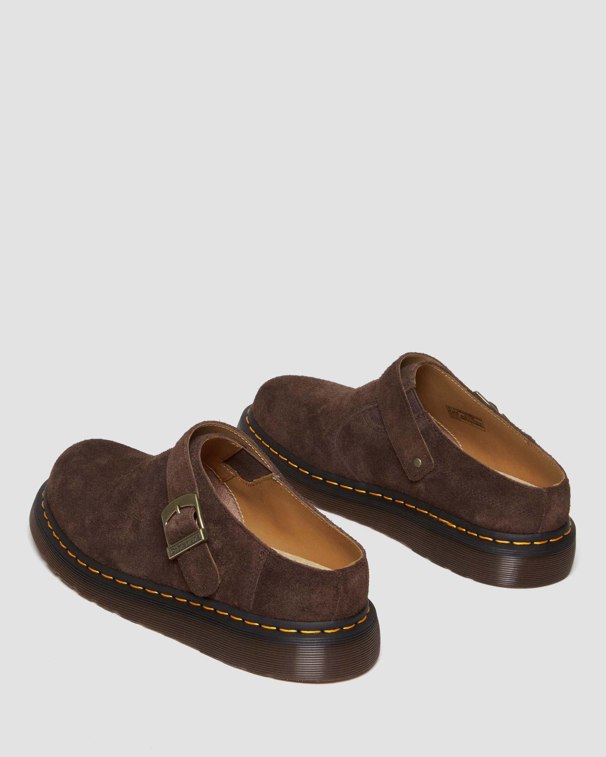 靴 Dr. Martens ISHAM Dark Brown UK7 Isham Desert Oasis Suede Mules in DARK BROWN | Dr. Martens™