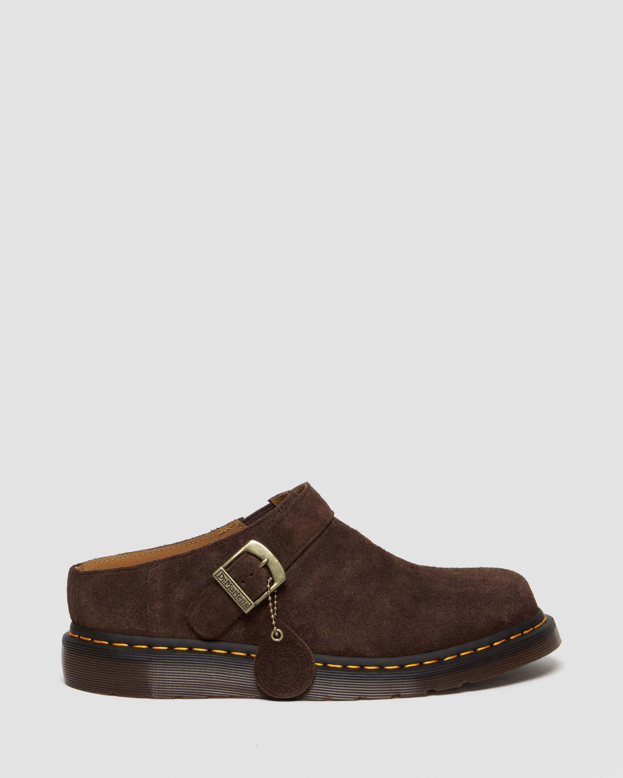 靴 Dr. Martens ISHAM Dark Brown UK7 Isham Desert Oasis Suede Mules in DARK BROWN | Dr. Martens™