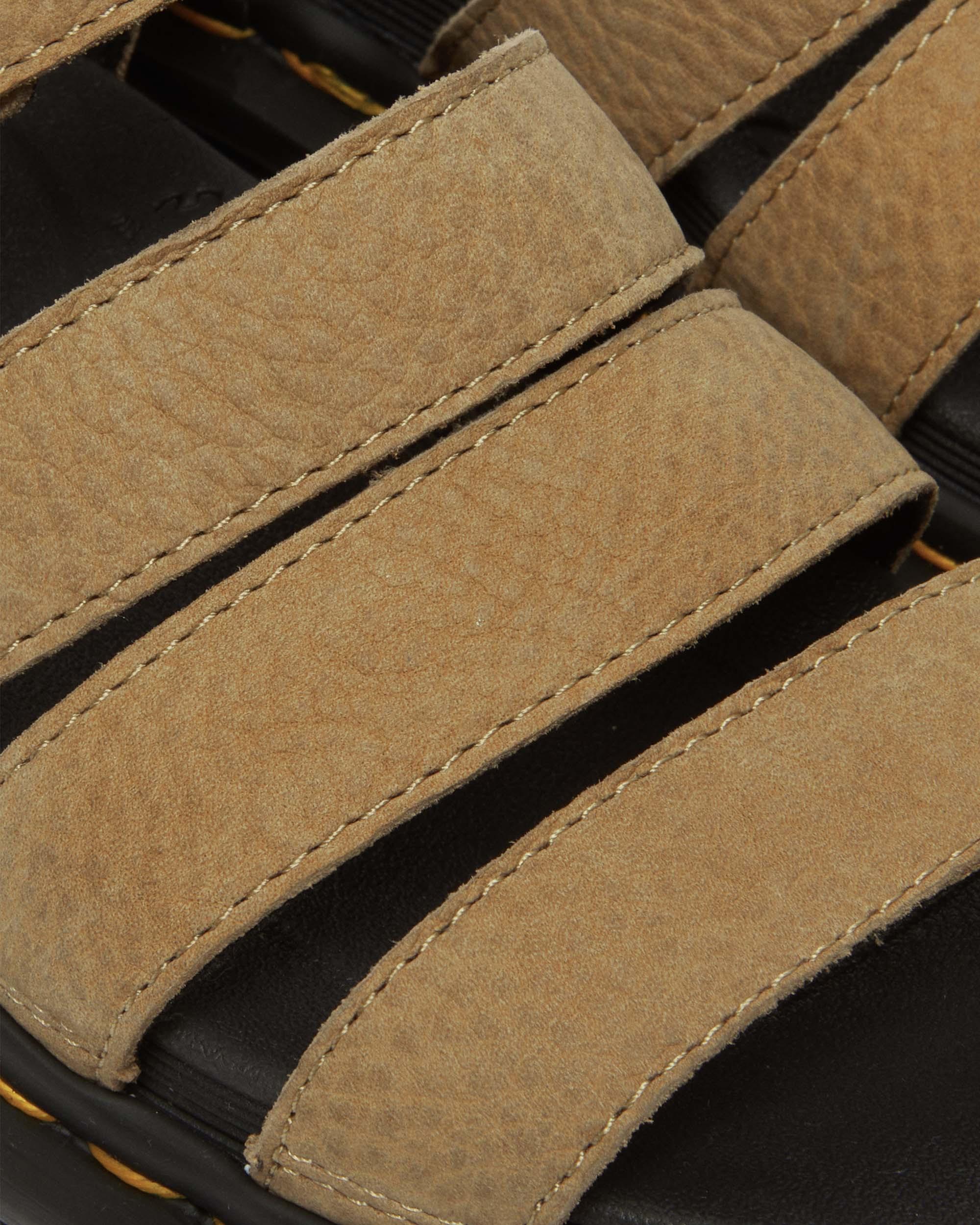 Blaire Tumbled Nubuck Leather Sandals in Savannah Tan