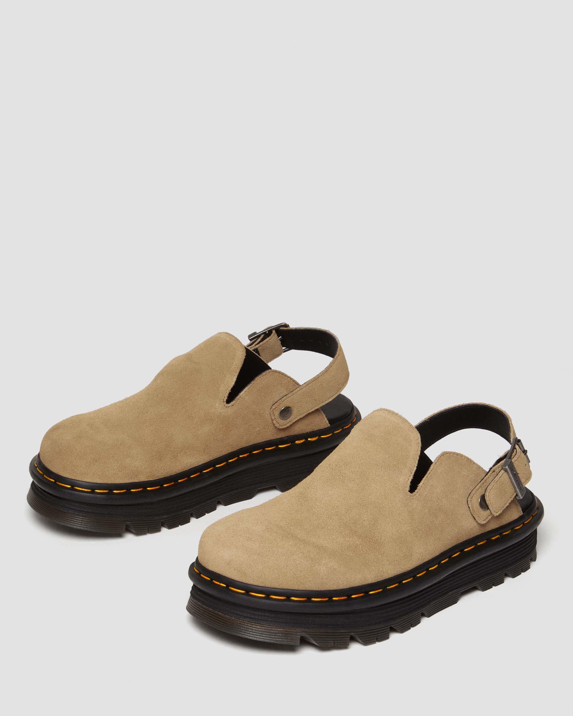 Zebzag プラットフォーム ミュール 23cm UK4 Zebzag Suede Casual Slingback Platform Mules | Dr. Martens ReWair