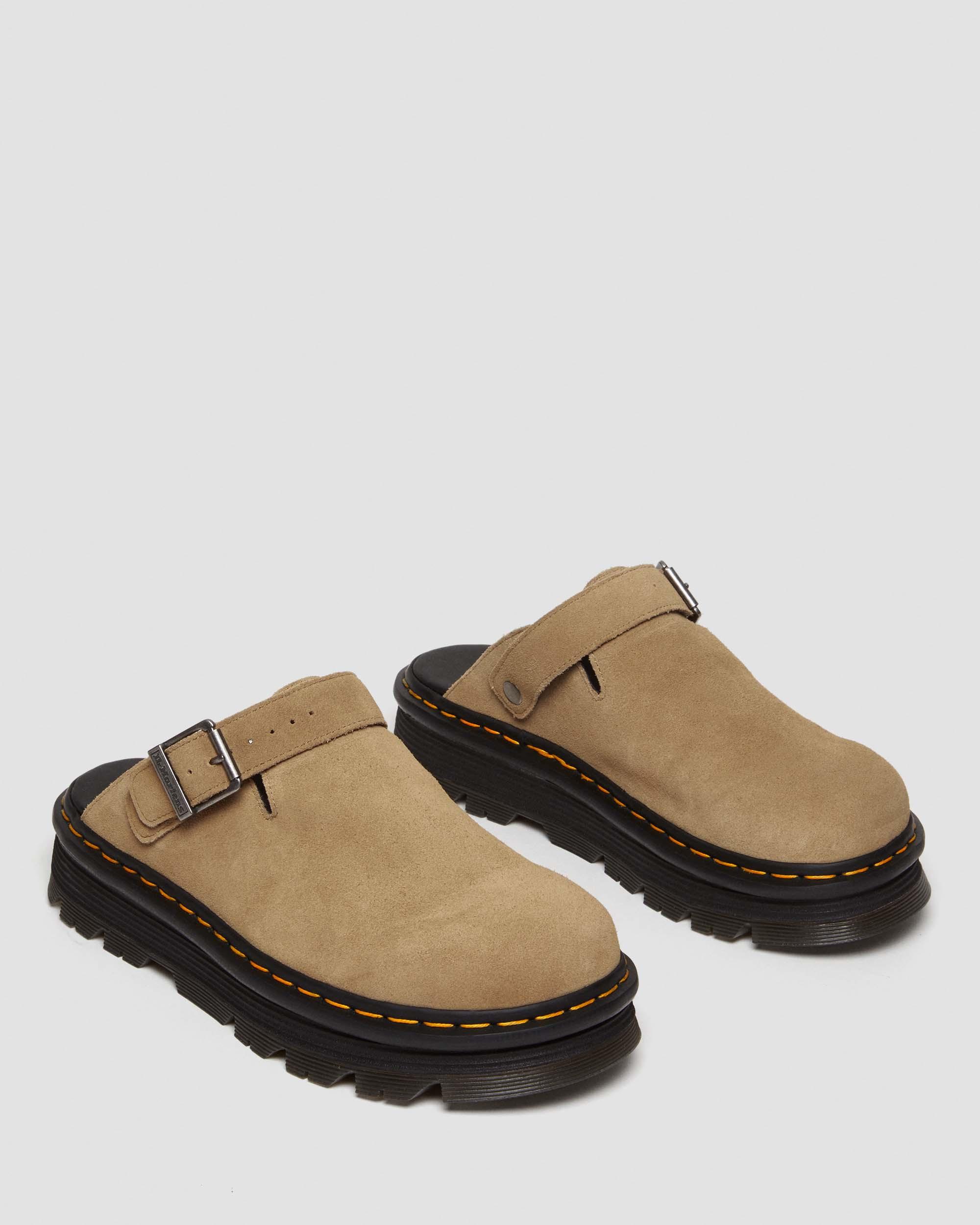 Zebzag Suede Casual Slingback Platform Mules | Dr. Martens ReWair