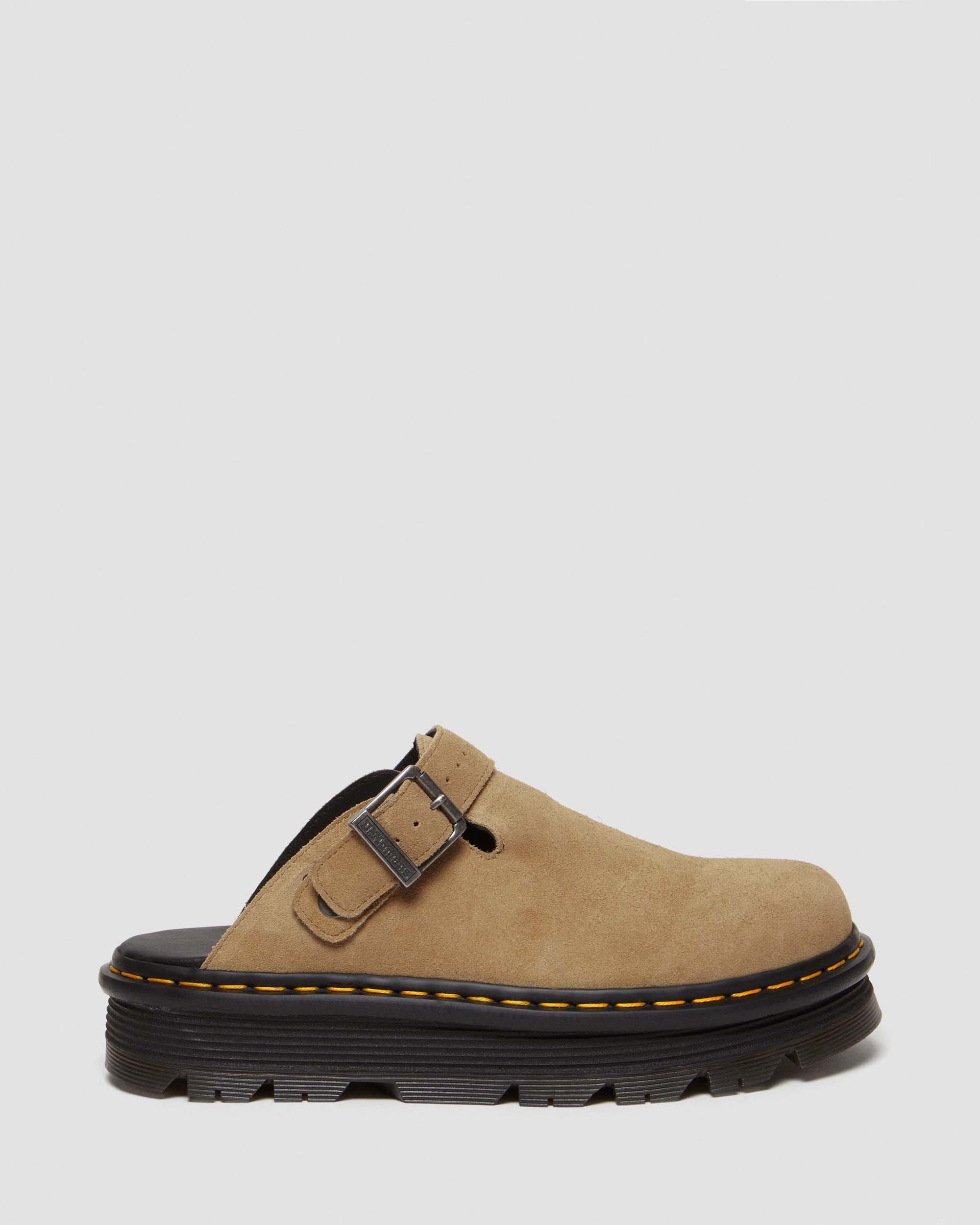 Zebzag Suede Casual Slingback Platform Mules | Dr. Martens ReWair