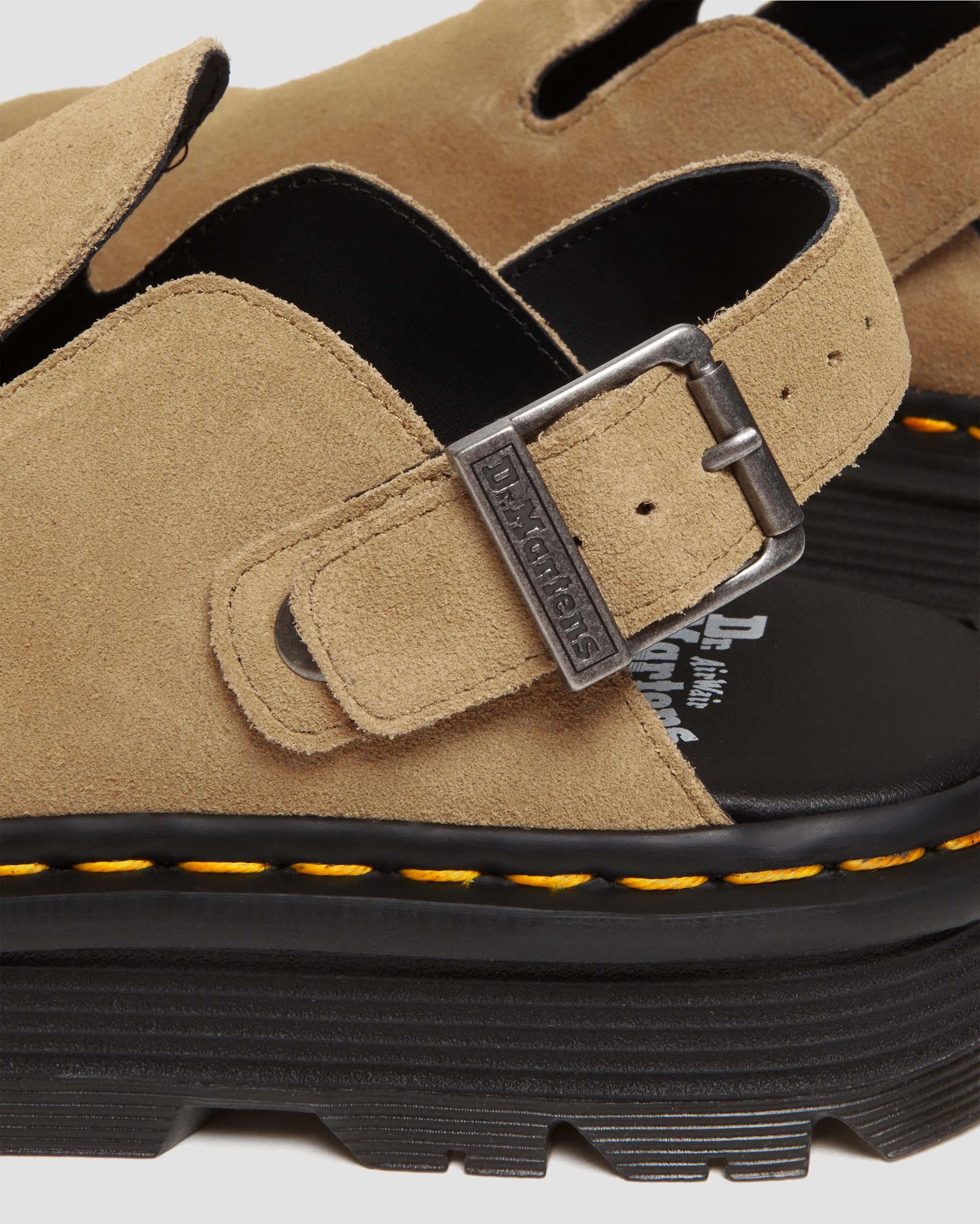 Zebzag Suede Casual Slingback Platform Mules | Dr. Martens ReWair