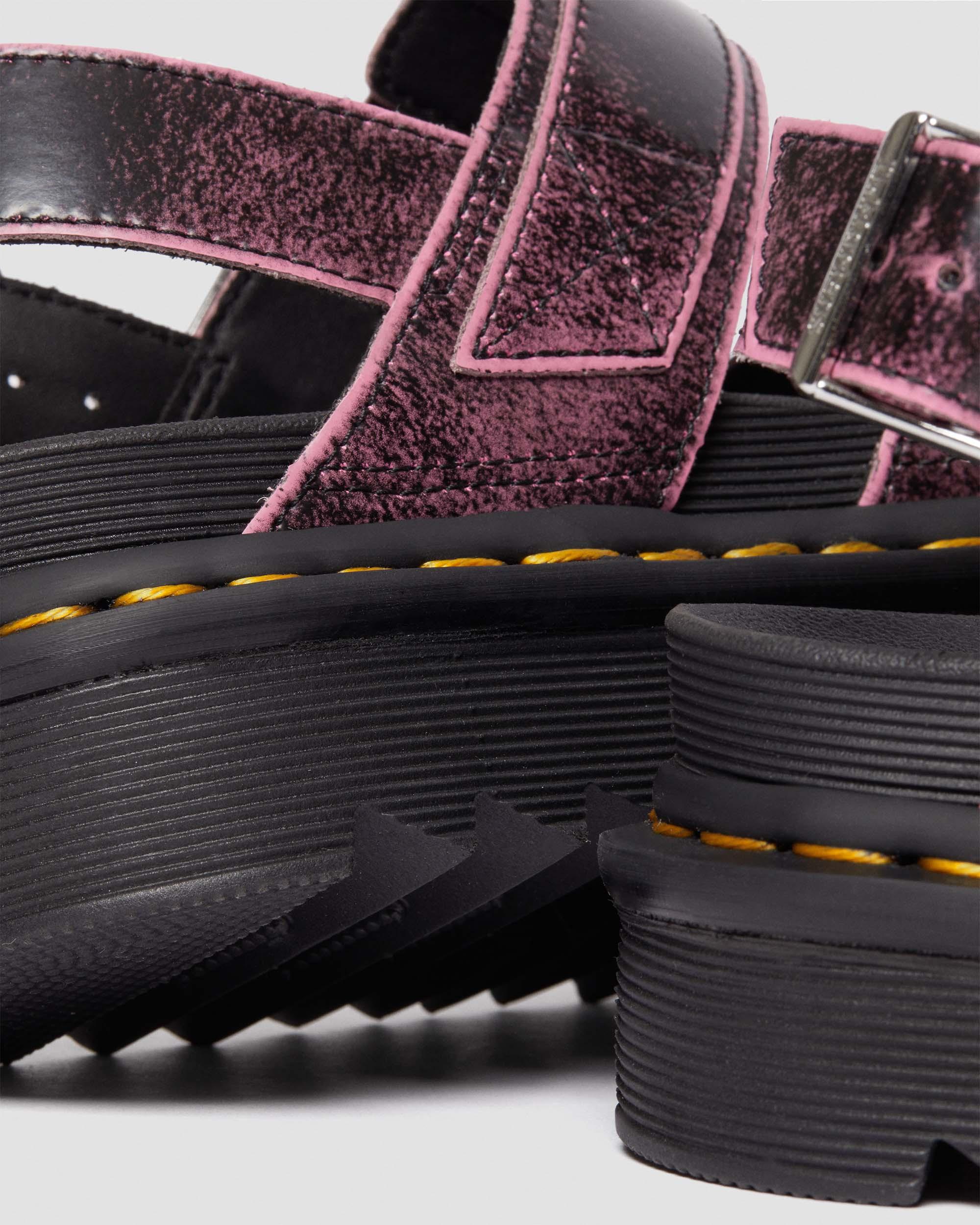 Dr. Martens Women#39;s Voss Leather Double Strap Sandals - Black - UK 7 - Black