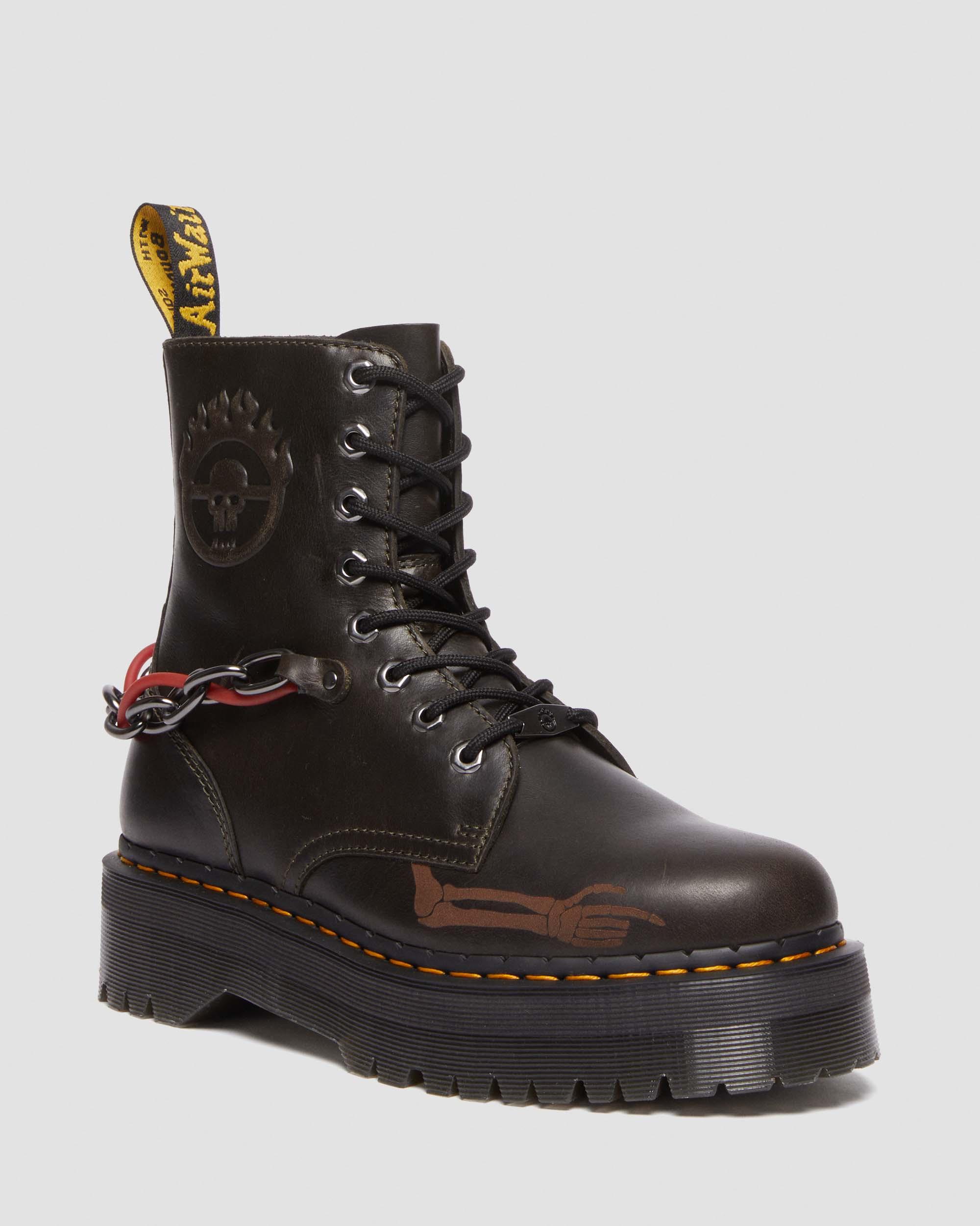Jadon Mad Max Leather Boots in Dark Taupe