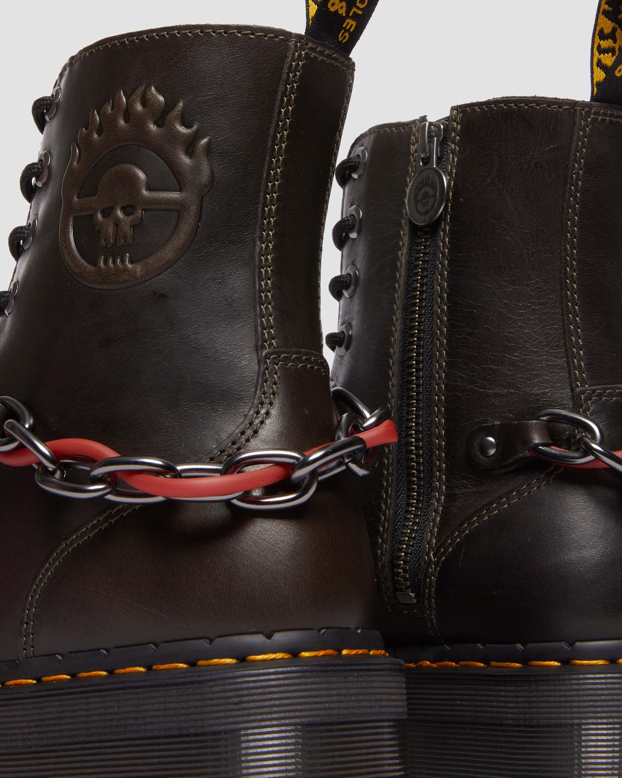 Jadon Mad Max Leather Boots in DARK TAUPE | Dr. Martens™