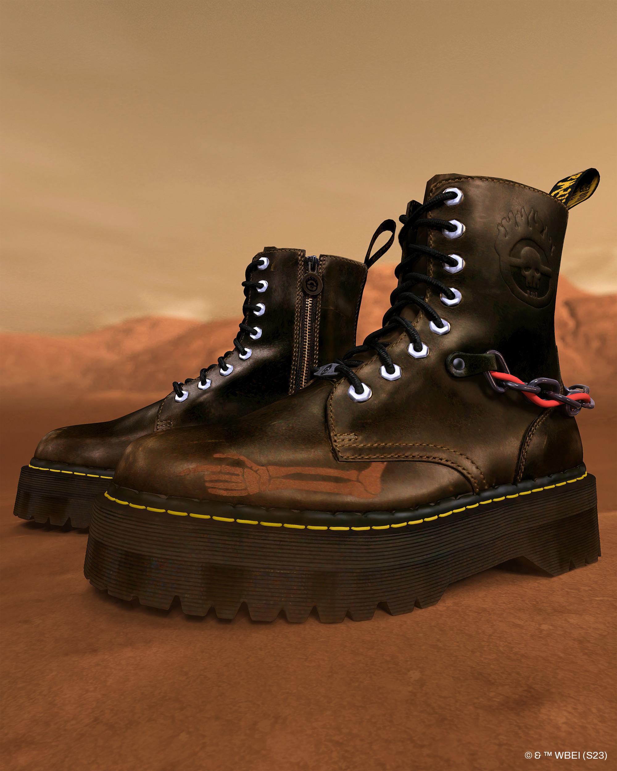 Jadon Mad Max Leather Boots in Dark Taupe