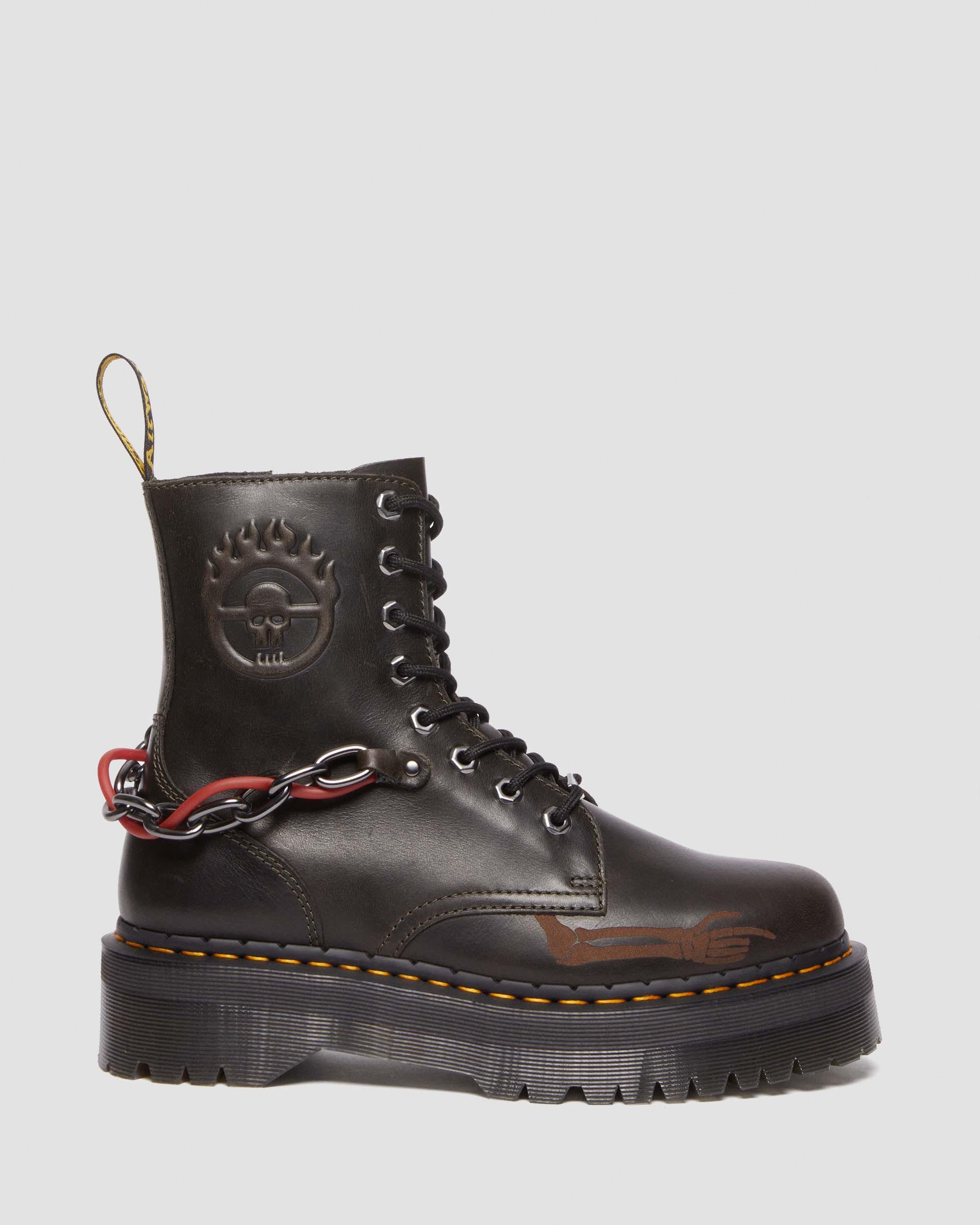 Jadon Boot WB Mad Max Leather Platforms in DARK TAUPE | Dr. Martens™