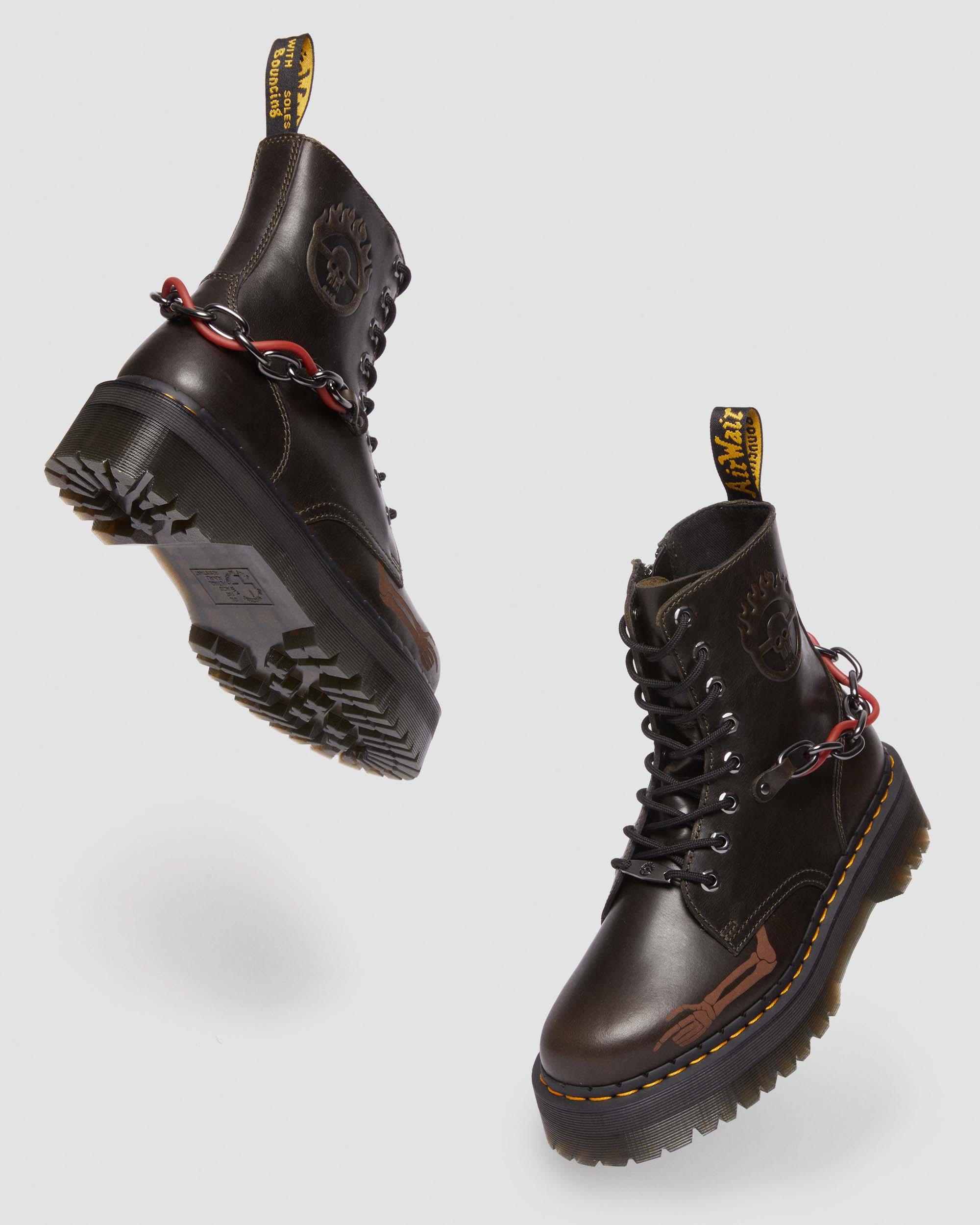 Jadon Mad Max Leather Boots in DARK TAUPE | Dr. Martens™