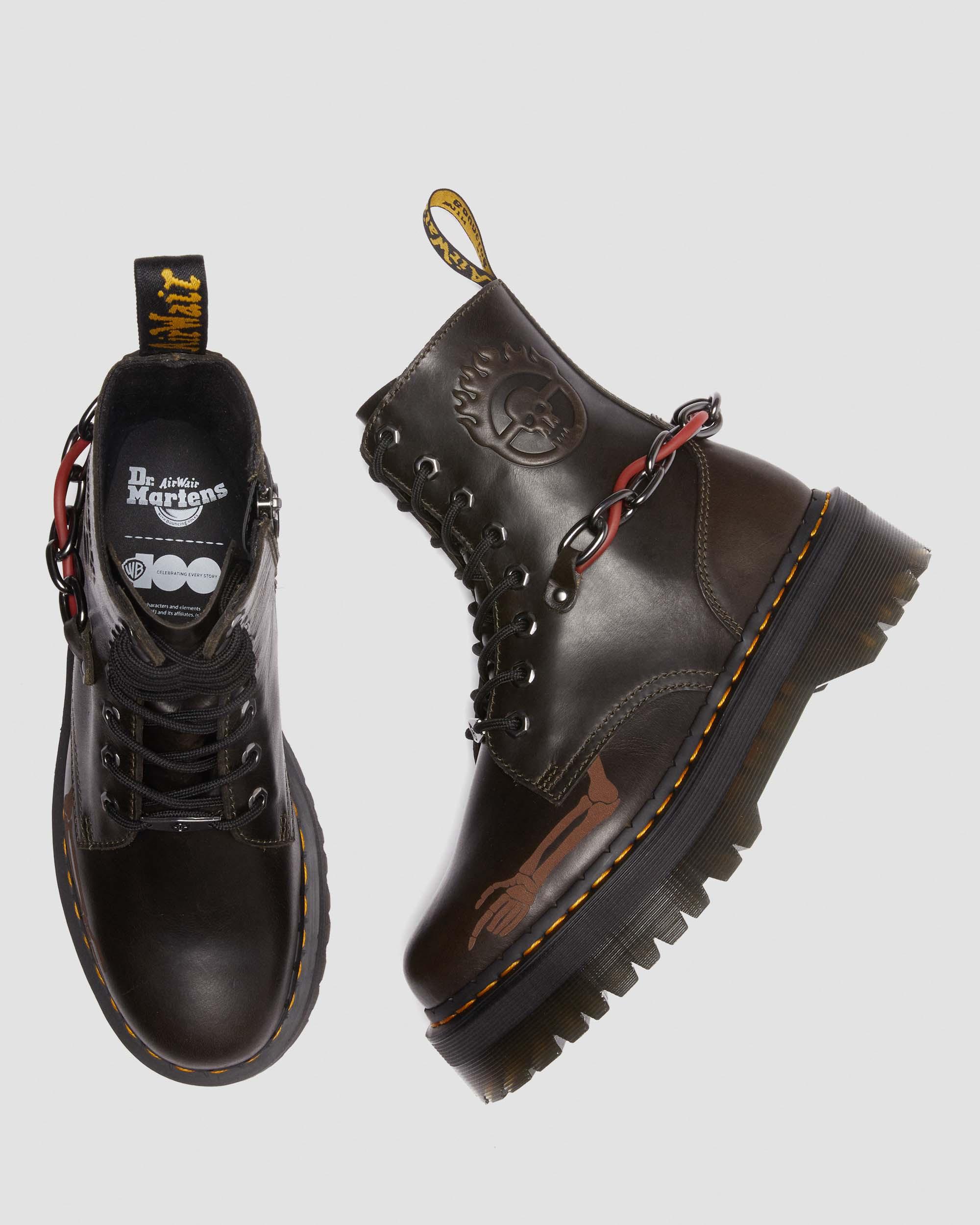 Jadon Boot WB Mad Max Leather Platforms in DARK TAUPE | Dr. Martens™