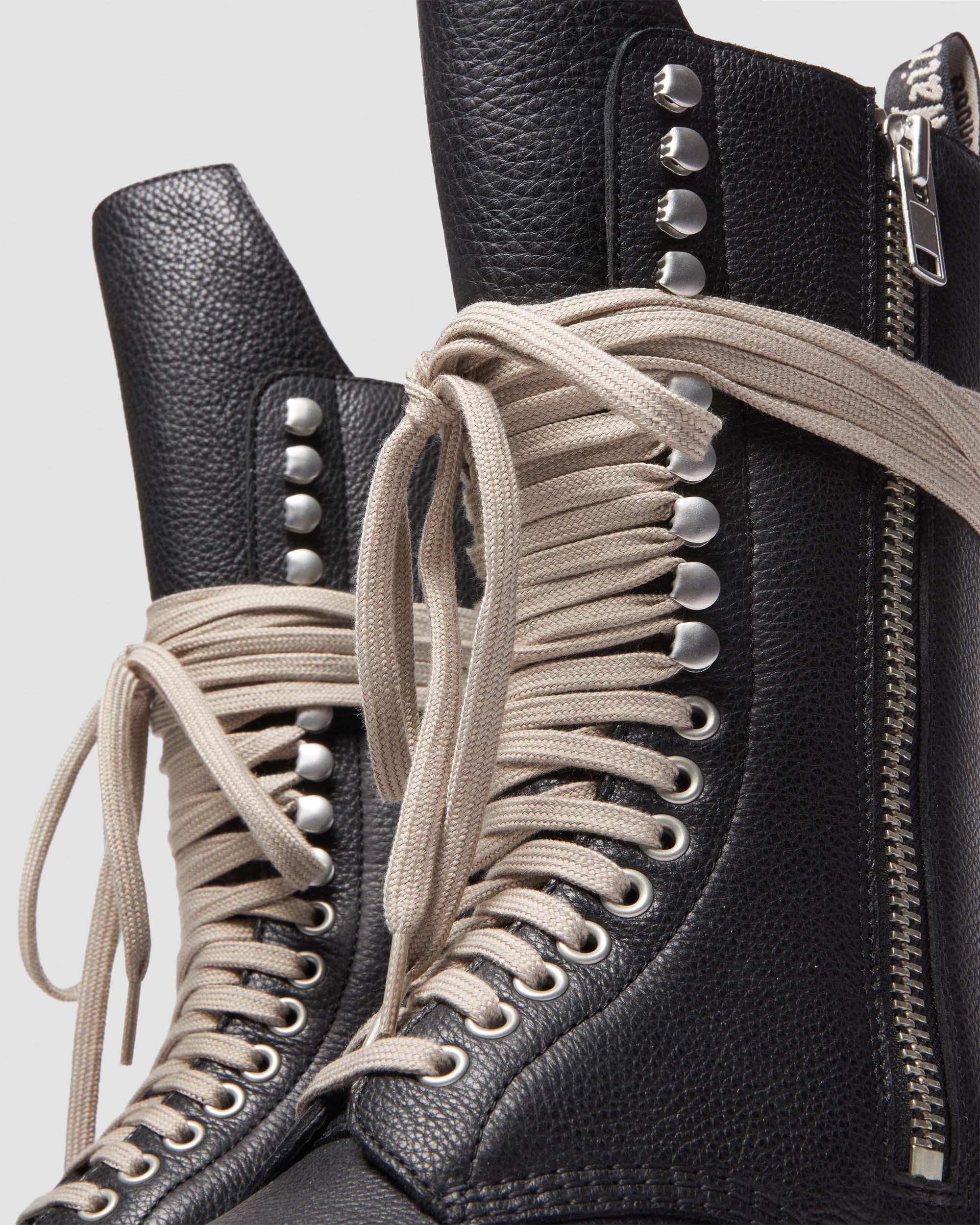 DR MARTENS 1918 Rick Owens DMXL Tall Leather Lace Up Boots