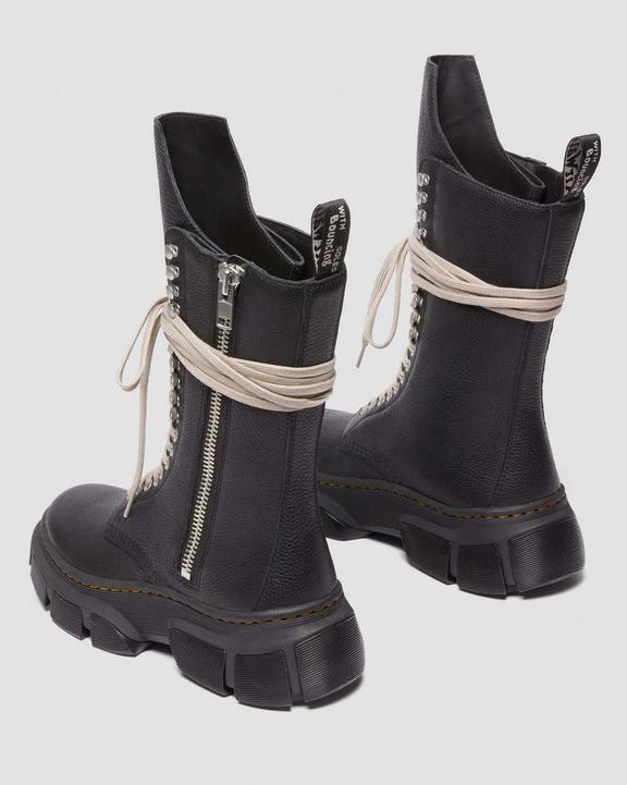 1918 Rick Owens DMXL Tall Leather Lace Up Boots in Black 1918 Rick Owens DMXL Tall Leather Lace Up Boots in Black