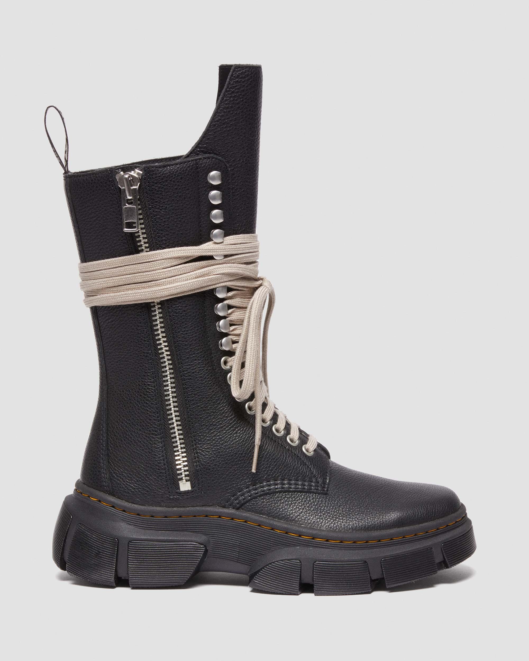 DR MARTENS 1918 Rick Owens DMXL Tall Leather Lace Up Boots