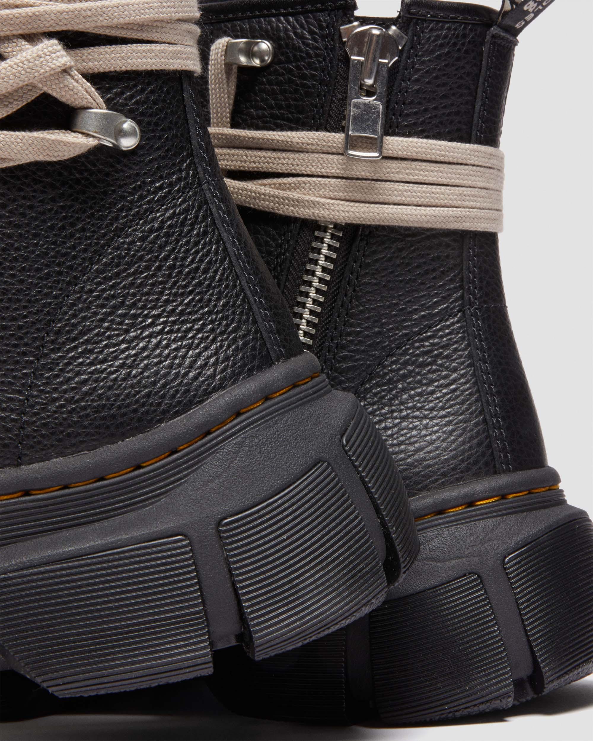 1460 Rick Owens Leather DMXL Platform Megalace Up Boots in Black | Dr ...