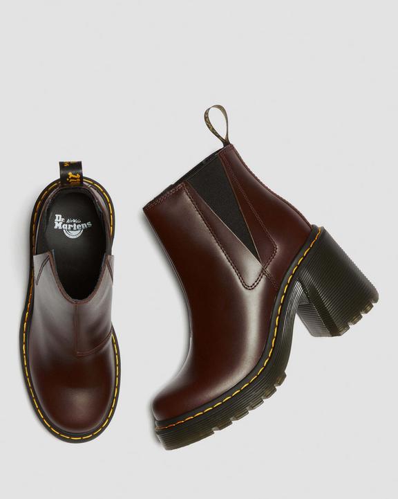 Spence Pull Up Leather Flared Heel Chelsea BootsSpence Pull Up Leather Flared Heel Chelsea Boots Dr. Martens