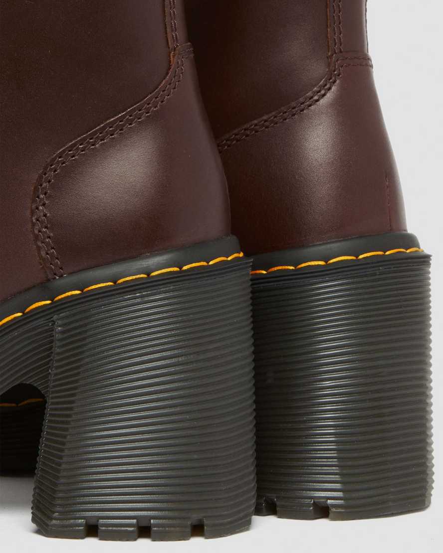 Jesy-læderstøvler med bred hælJesy-læderstøvler med bred hæl Dr. Martens