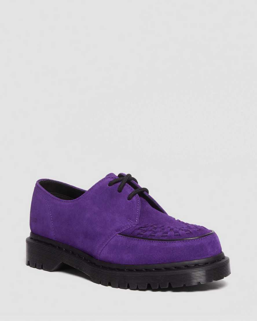 Dr. Martens Ramsey Supreme Suede Creepers In Purple
