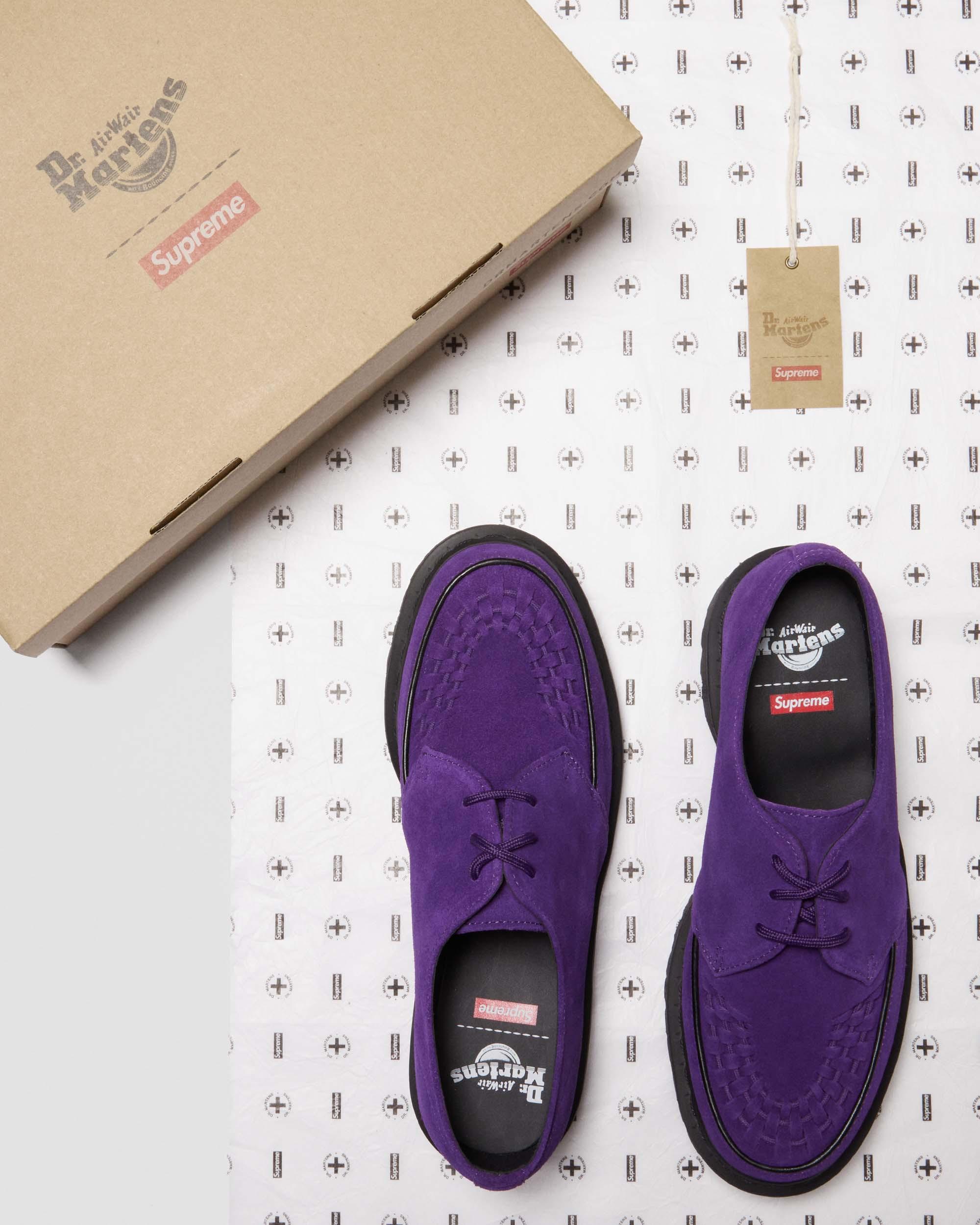 Ramsey Supreme Suede Creeper Shoes in Purple