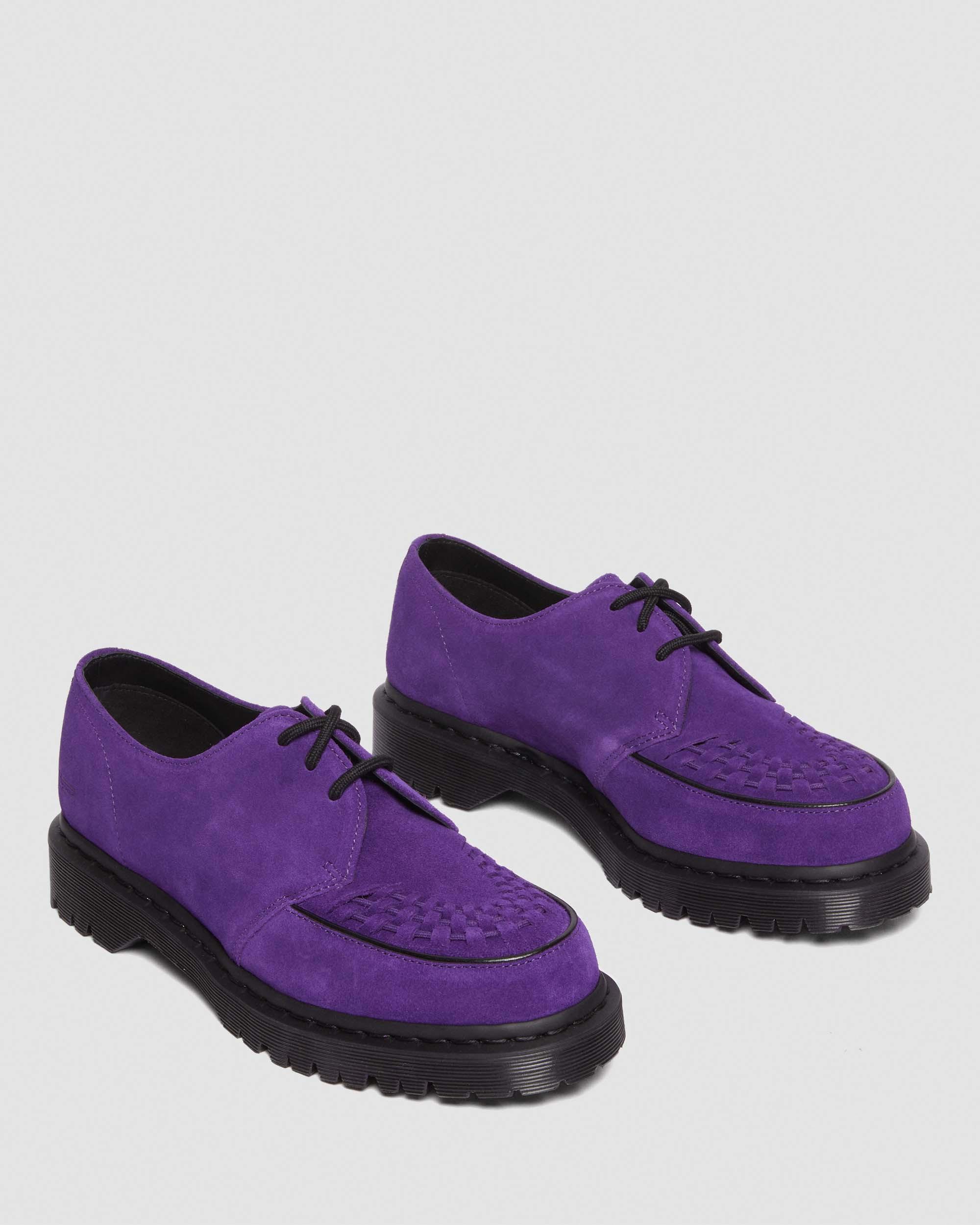 Ramsey Supreme Suede Creeper Shoes in Purple