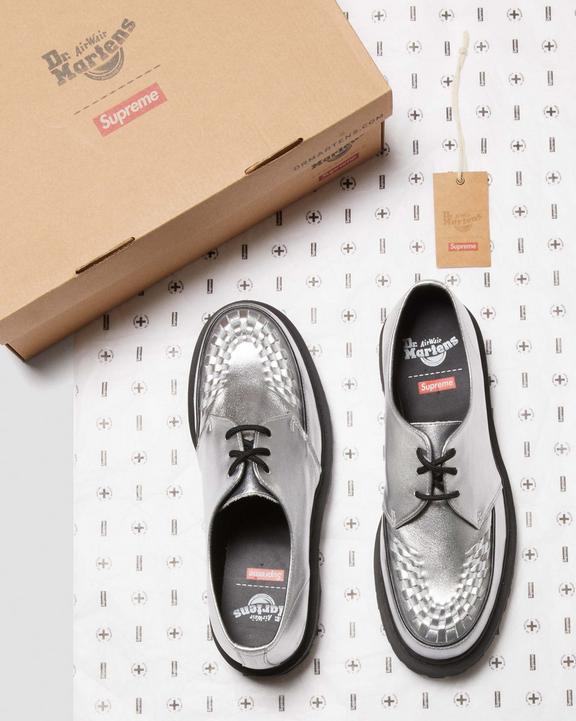 Ramsey Supreme Leather Creeper Shoes in Silver | Dr. Martens Ramsey Supreme Leather Creeper Shoes in Silver | Dr. Martens