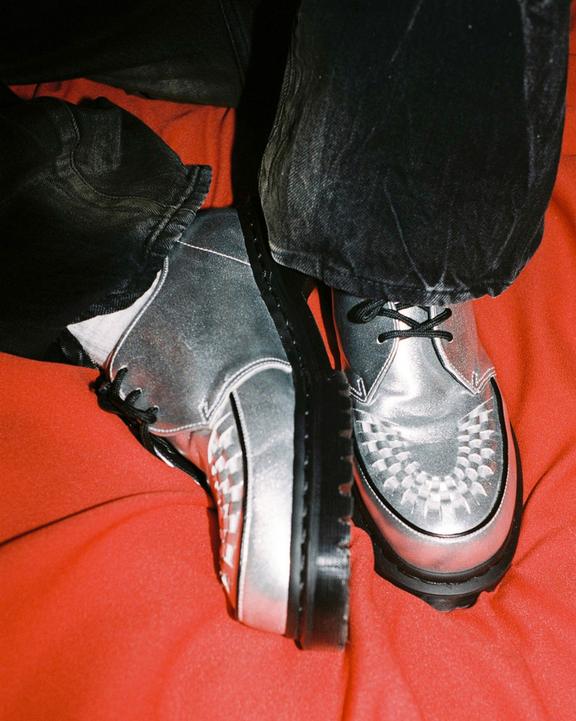 Ramsey Supreme Leather Creeper Shoes in Silver | Dr. Martens Ramsey Supreme Leather Creeper Shoes in Silver | Dr. Martens
