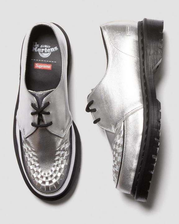 Ramsey Supreme Leather Creeper Shoes in Silver | Dr. Martens Ramsey Supreme Leather Creeper Shoes in Silver | Dr. Martens