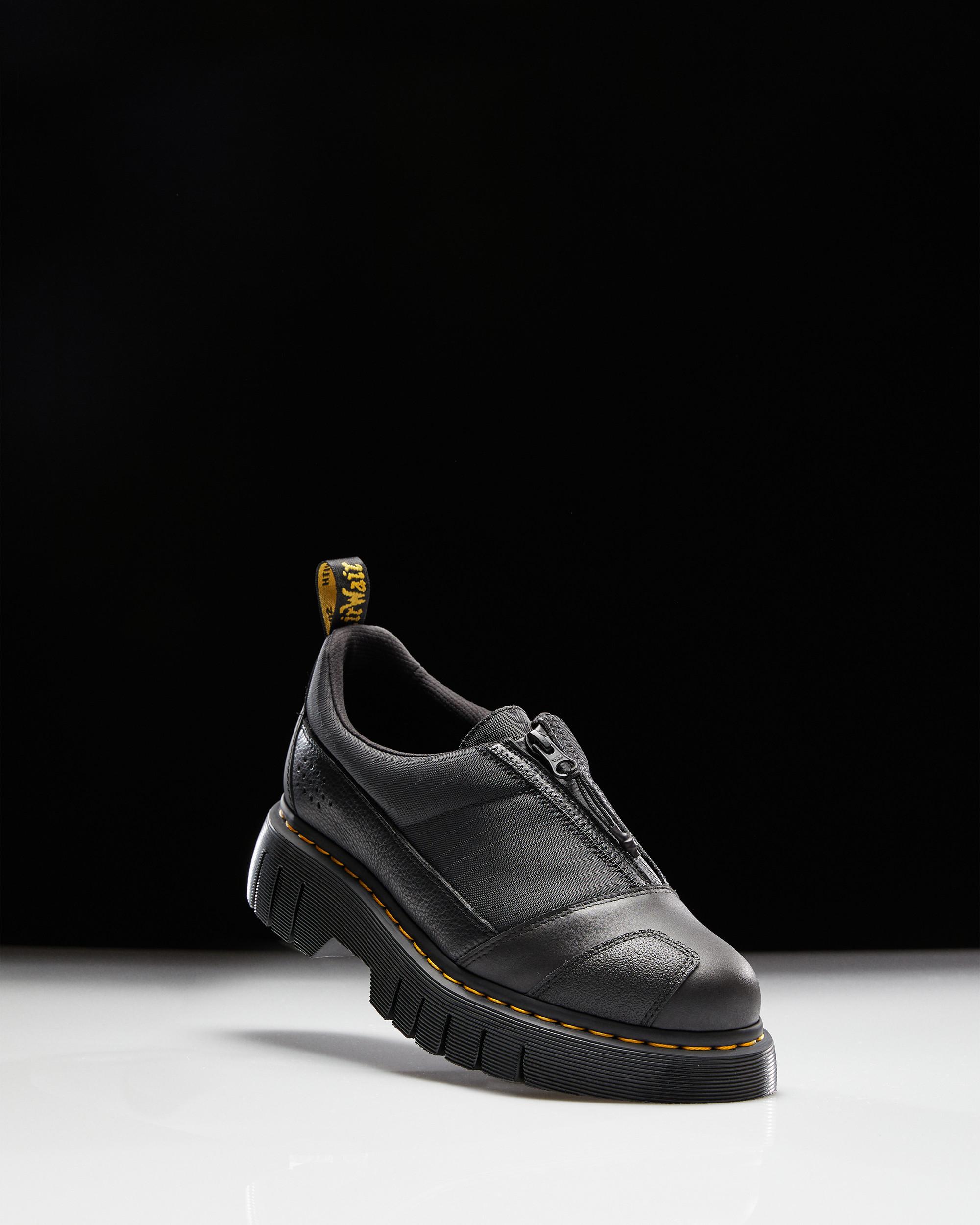 1461 Beta Clubwedge Platform Oxford Shoes, Black | Dr. Martens